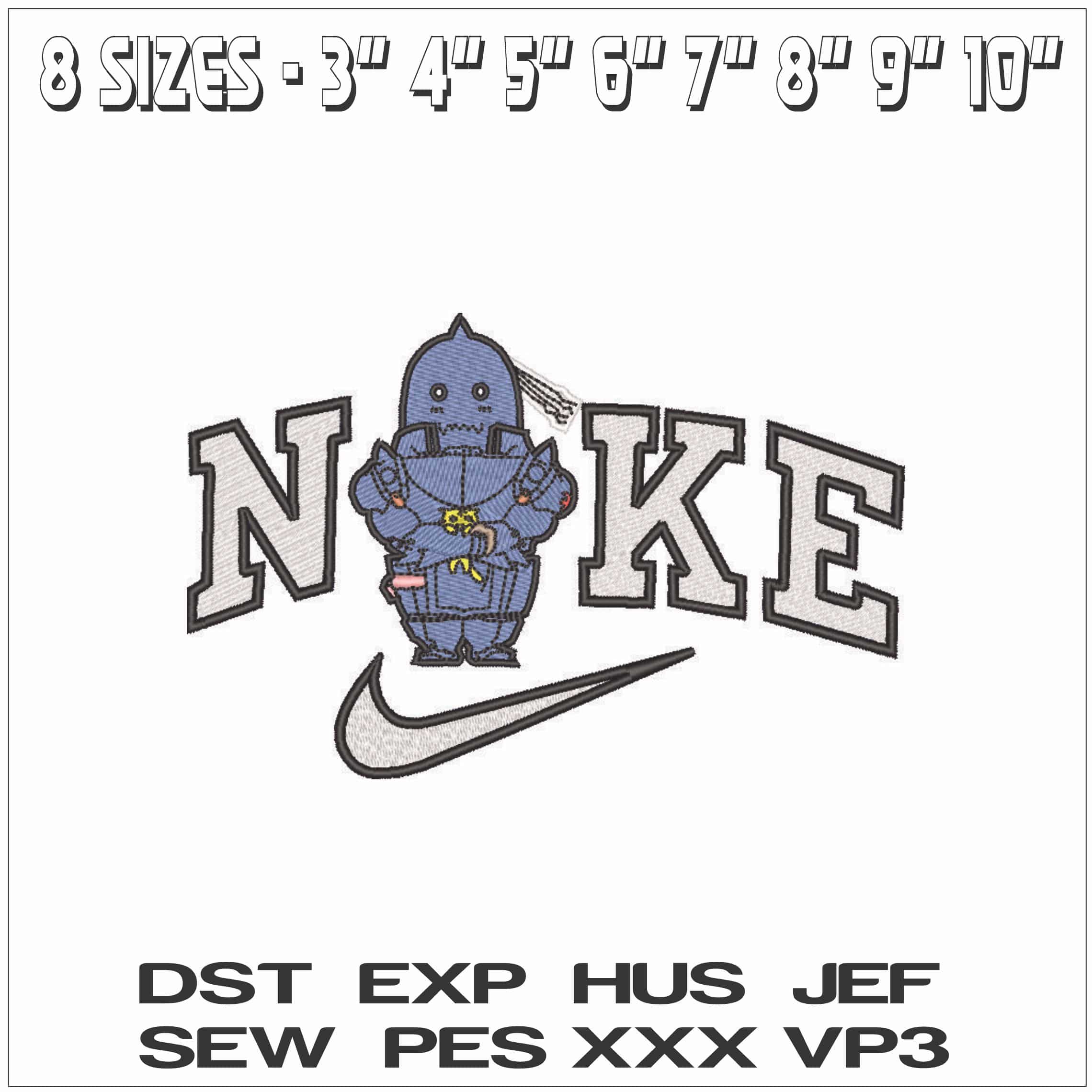 Nike Full Metal Alchemist - Anime-Elegant embroidery design file - instant download — view 2