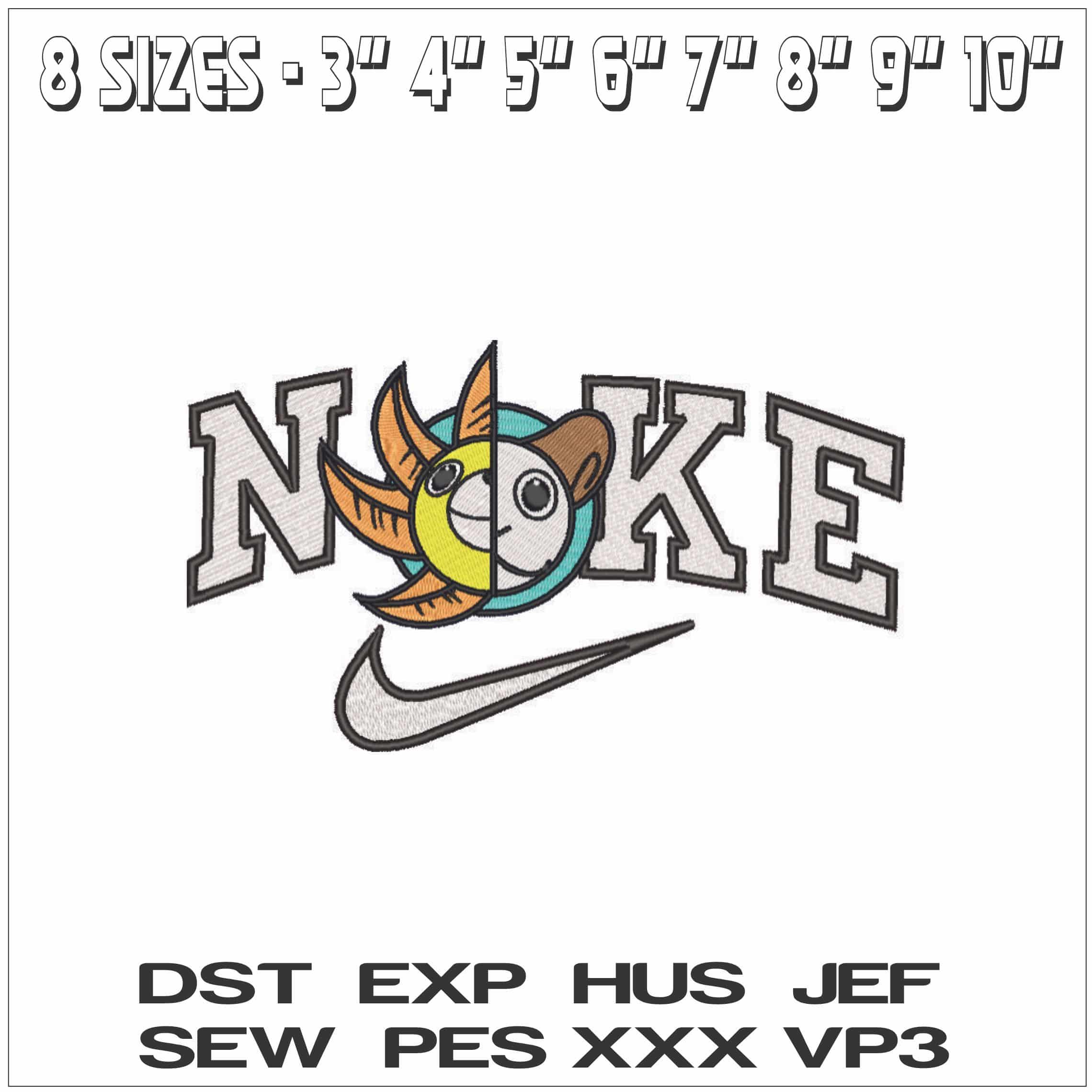 Nike Going Merry and Thousand Sunny - One Piece - Anime-Elegant embroidery design file - instant download — view 2