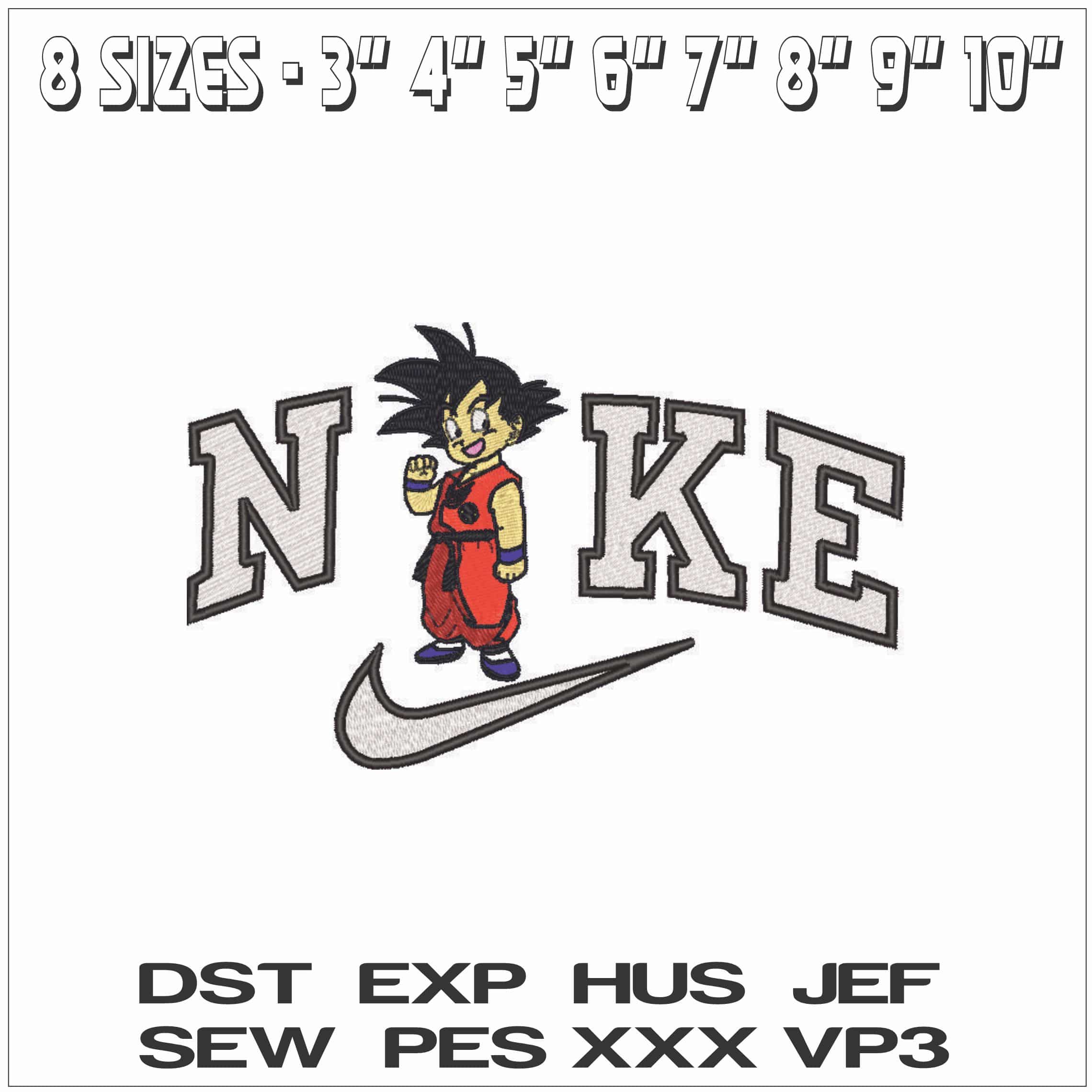 Nike Goku Chico - Dragon Ball - Anime-Elegant embroidery design file - instant download — view 2