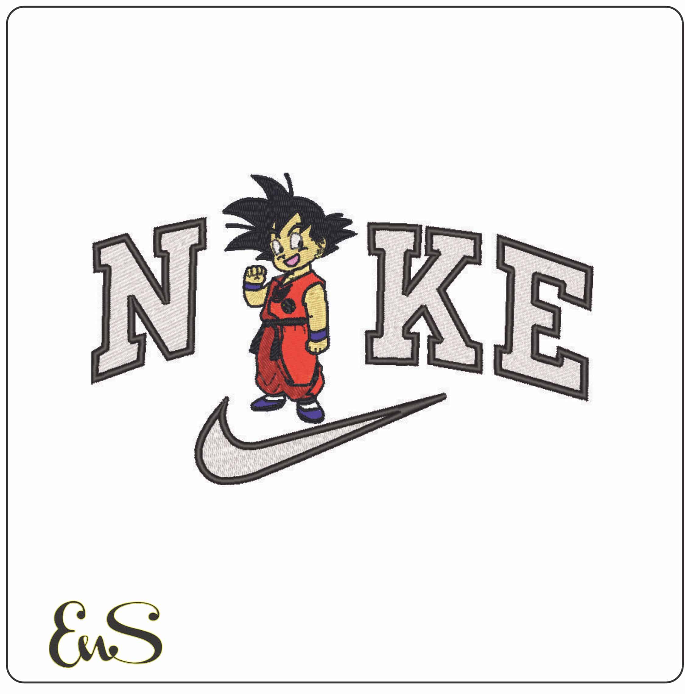 Nike Goku Chico - Dragon Ball - Anime-Elegant embroidery design file - instant download
