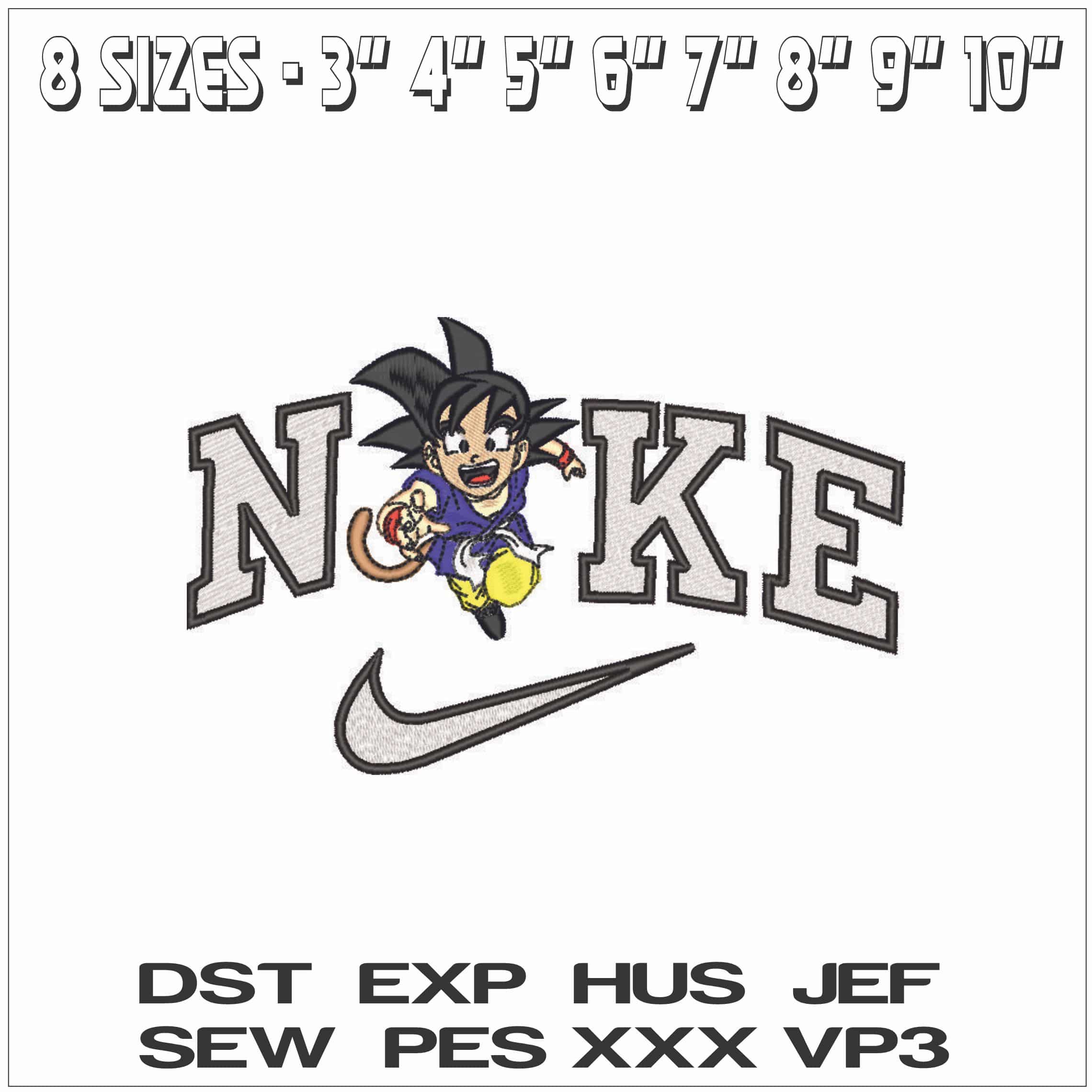 Nike Goku Running - Dragon Ball - Anime-Elegant embroidery design file - instant download — view 2