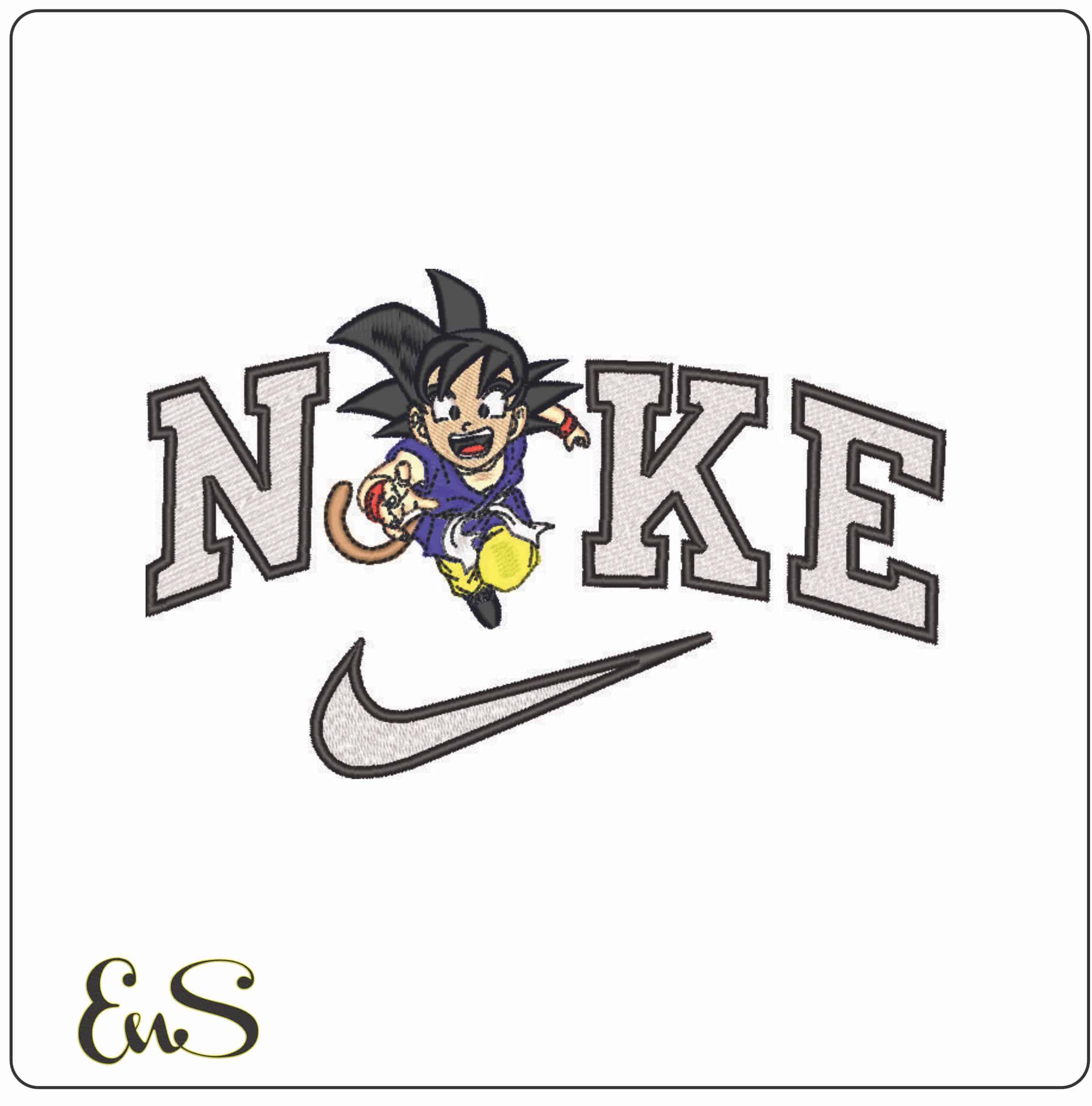 Nike Goku Running - Dragon Ball - Anime-Elegant embroidery design file - instant download