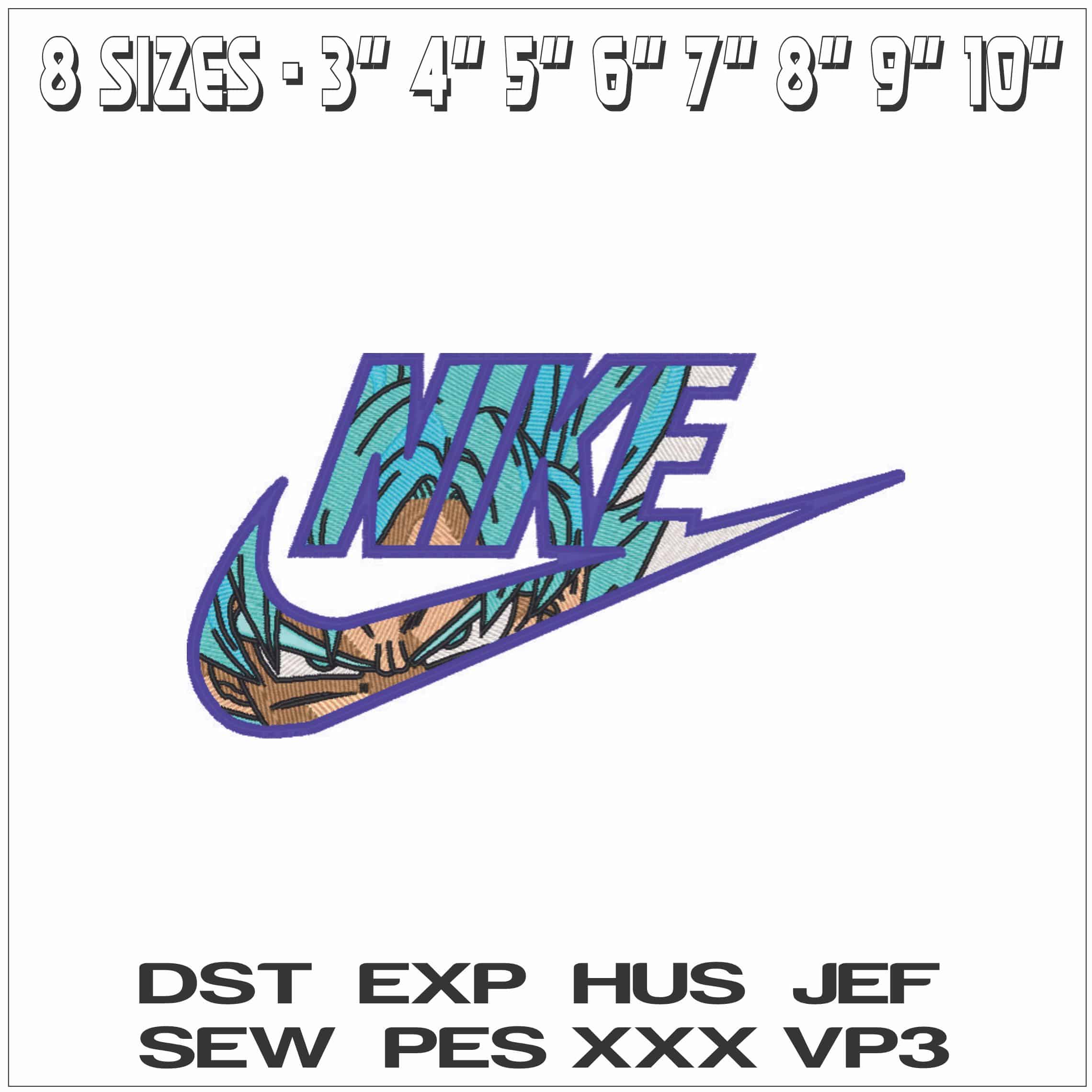 Nike Guko eyes in Letters - Dragon Balls - Anime-Elegant embroidery design file - instant download — view 2