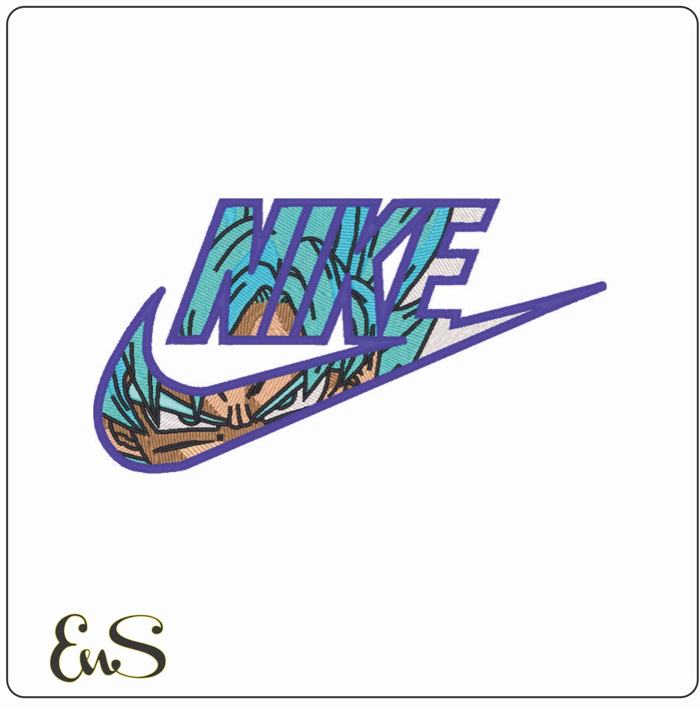 Nike Guko eyes in Letters - Dragon Balls - Anime-Elegant embroidery design file - instant download