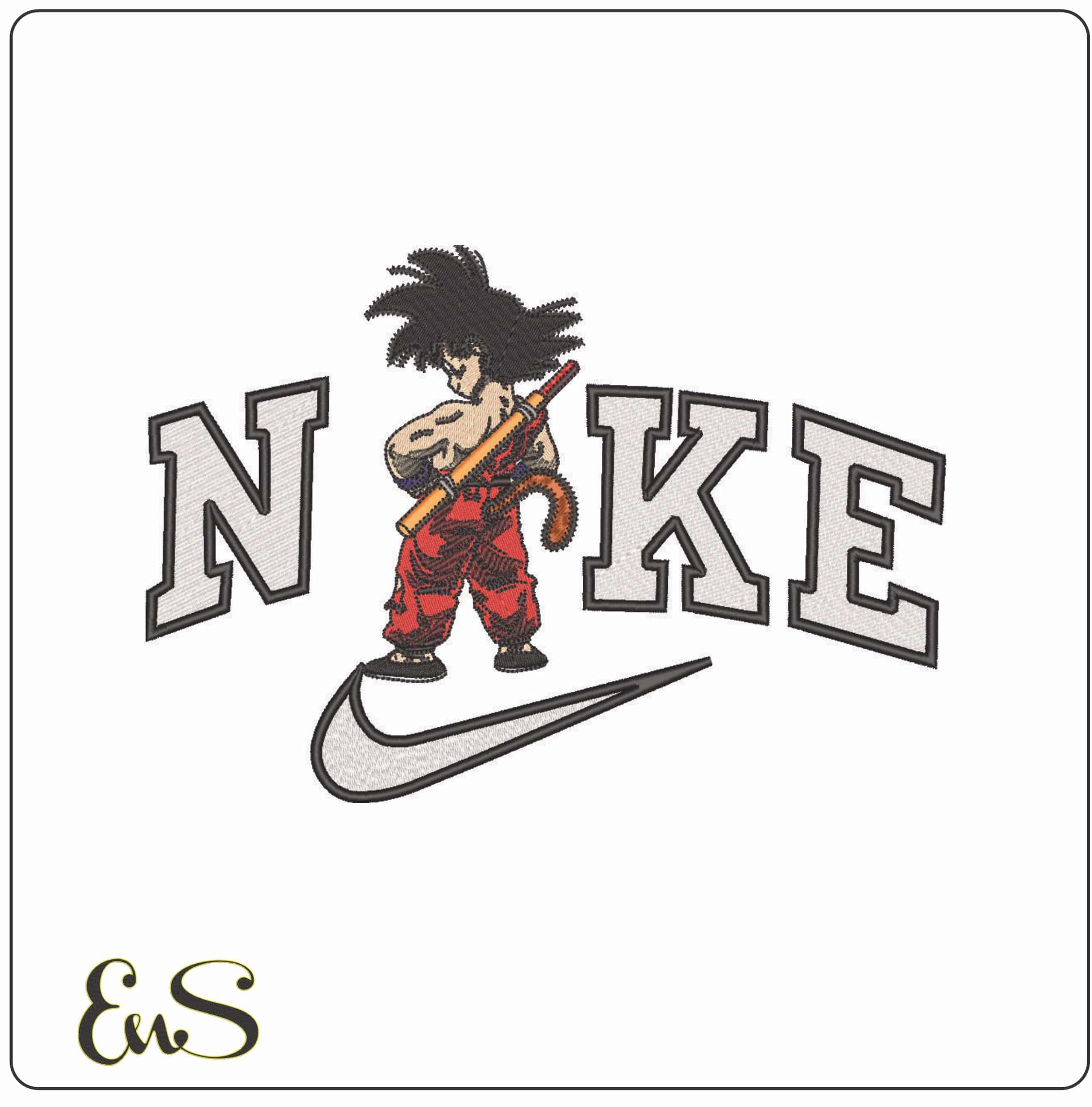 Nike Guko Posing from behind - Dragon Ball - Anime-Elegant embroidery design file - instant download