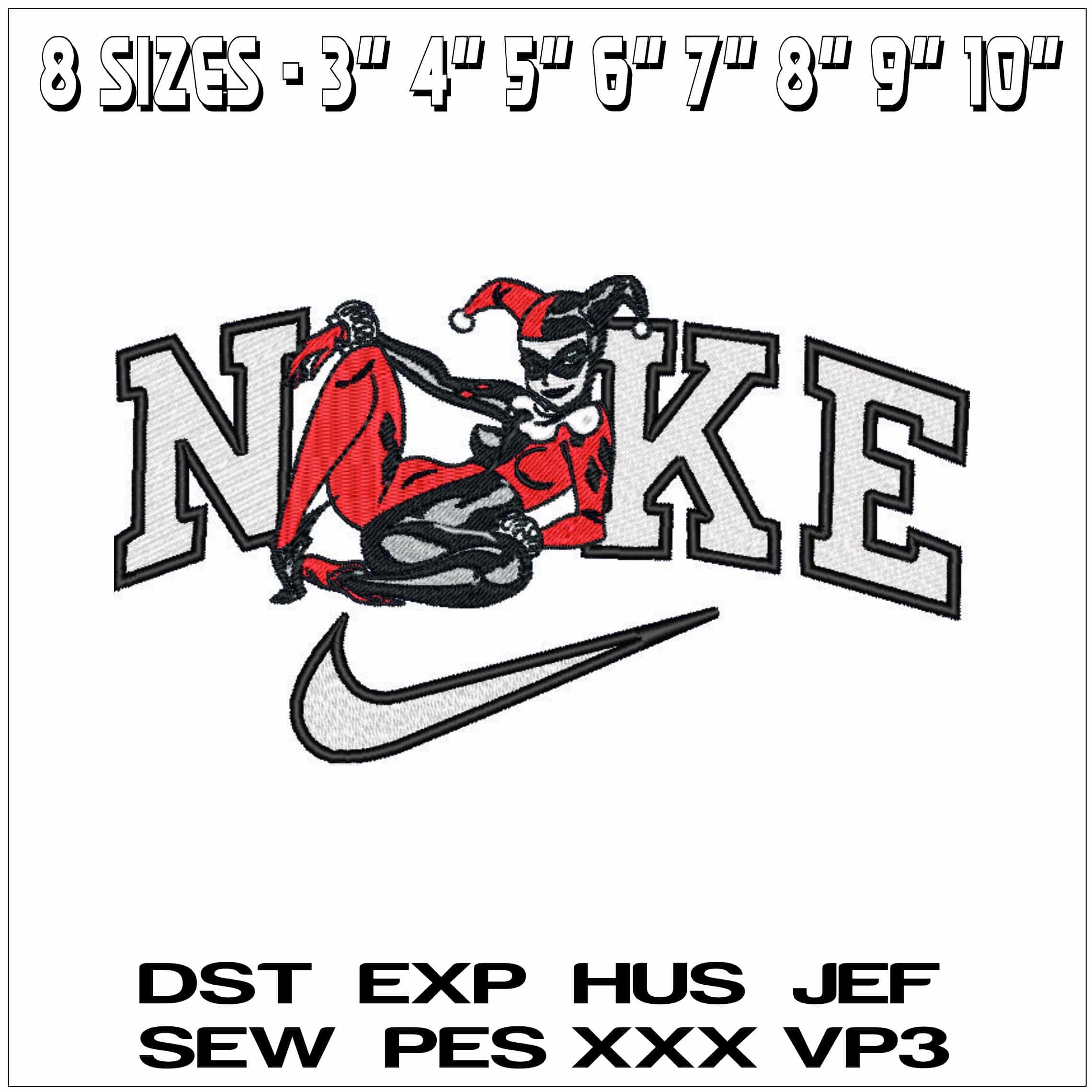 Nike Harley Queen-Elegant embroidery design file - instant download — view 2