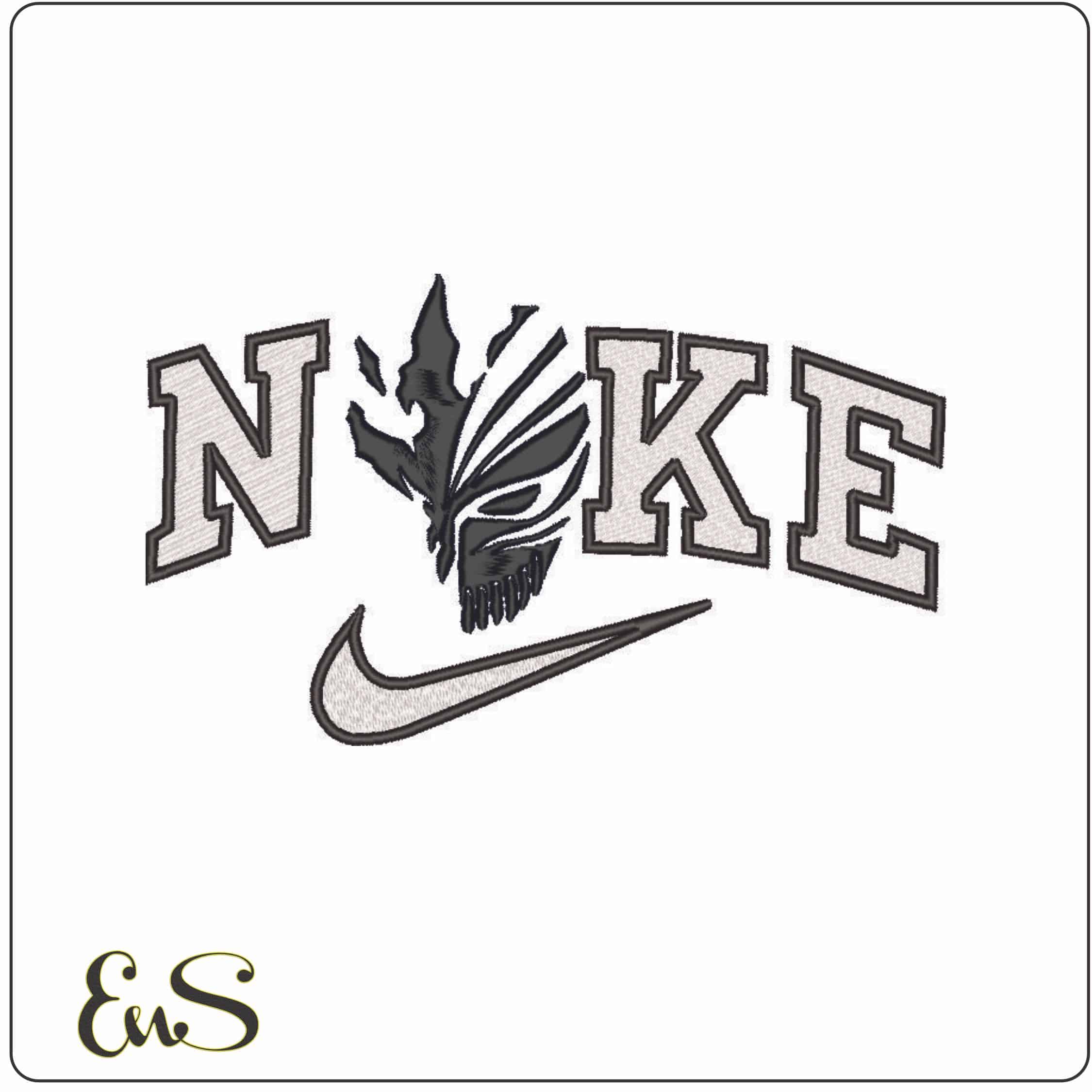 Nike Ichigo Kurosaki Mask - Bleach - Anime-Elegant embroidery design file - instant download