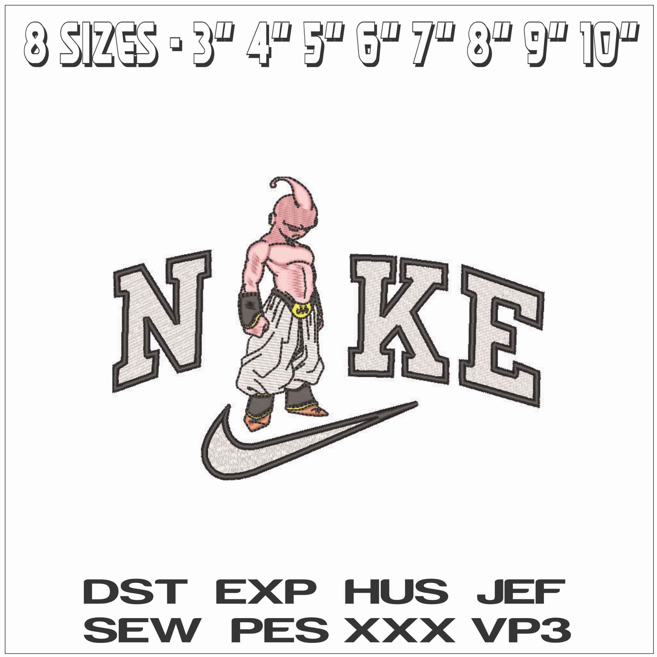 Nike Kid Buu - Dragon Ball - Anime-Elegant embroidery design file - instant download — view 2