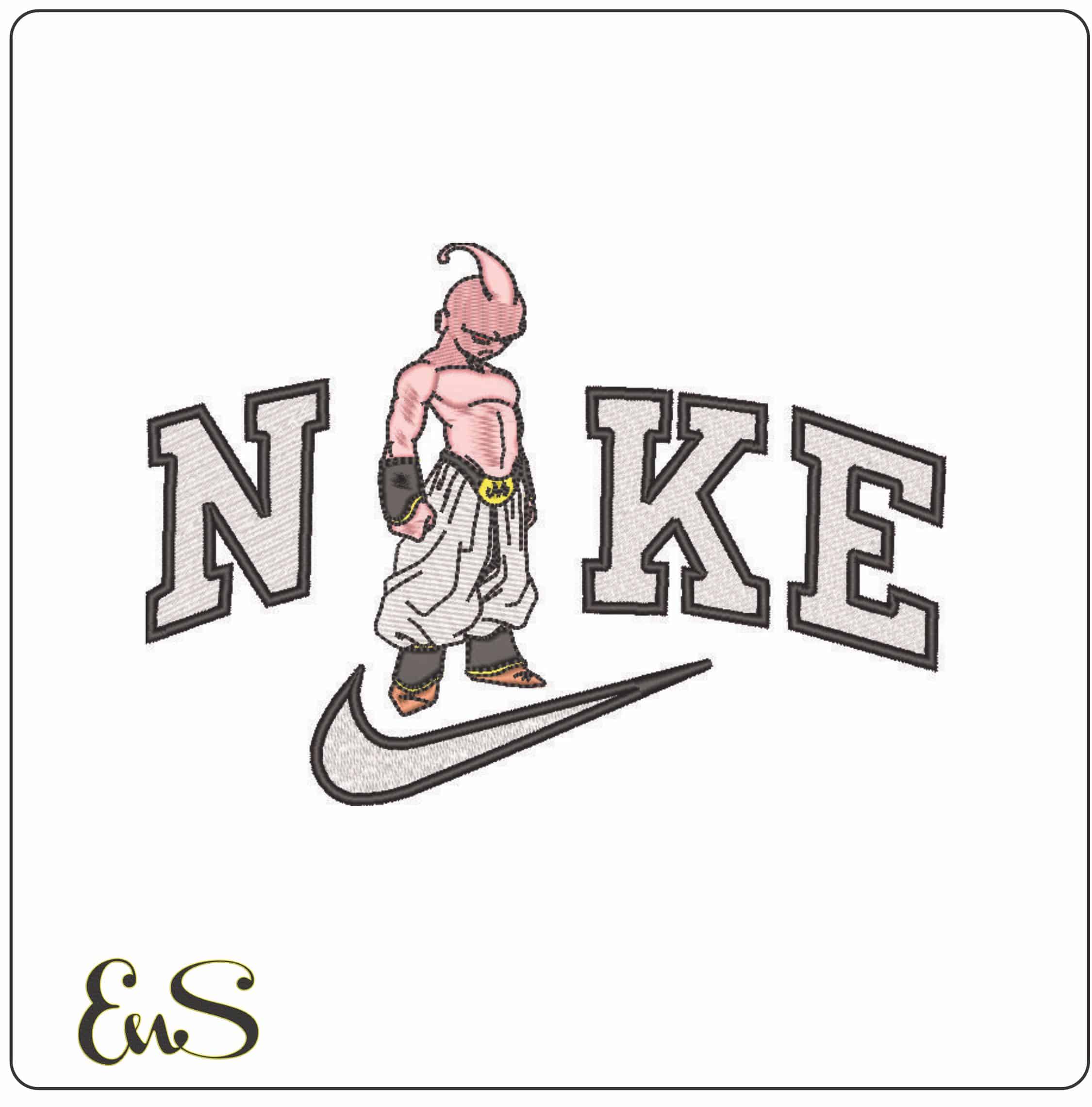 Nike Kid Buu - Dragon Ball - Anime-Elegant embroidery design file - instant download