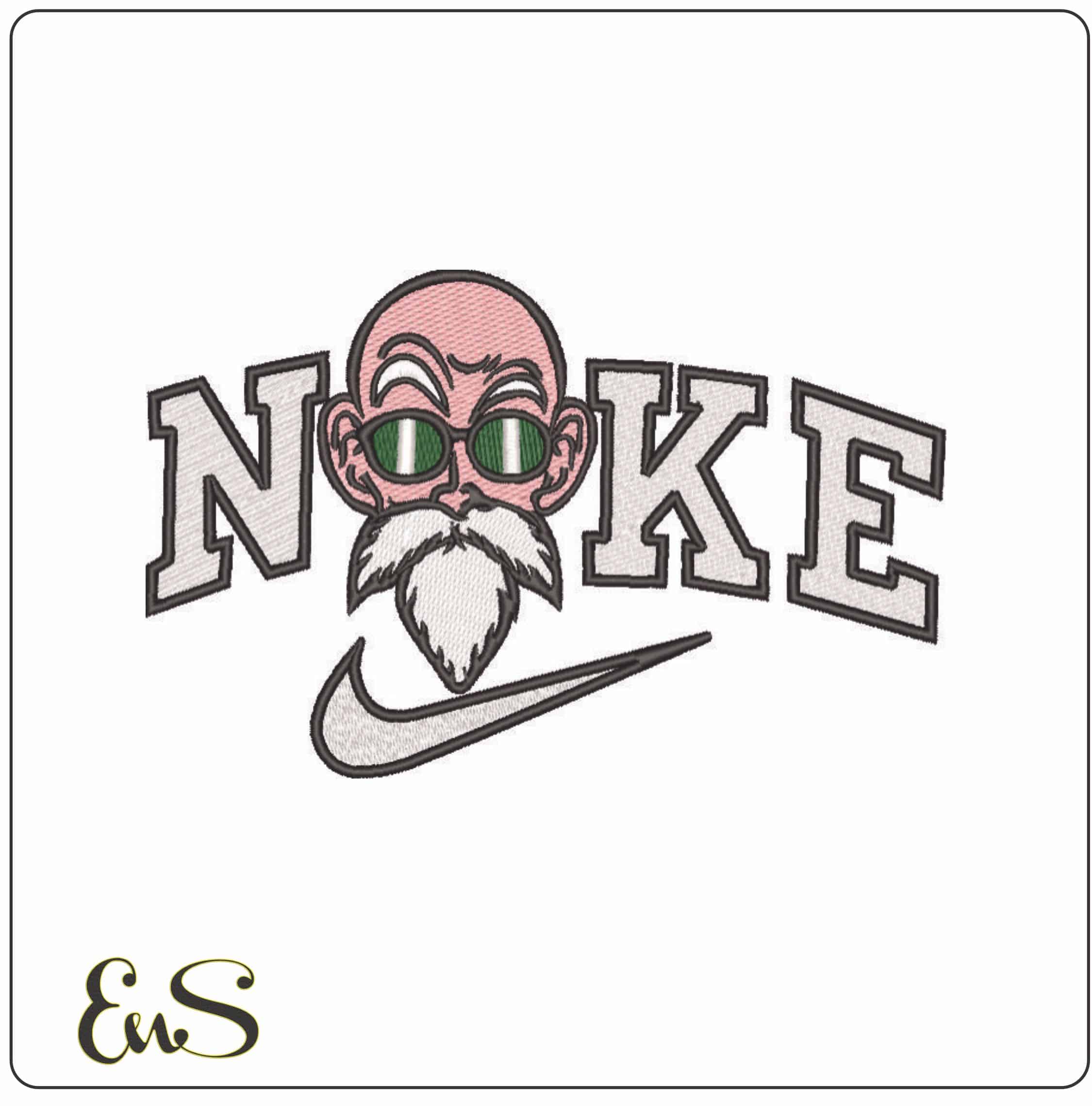 Nike Master Roshi - Dragon Ball-Elegant embroidery design file - instant download
