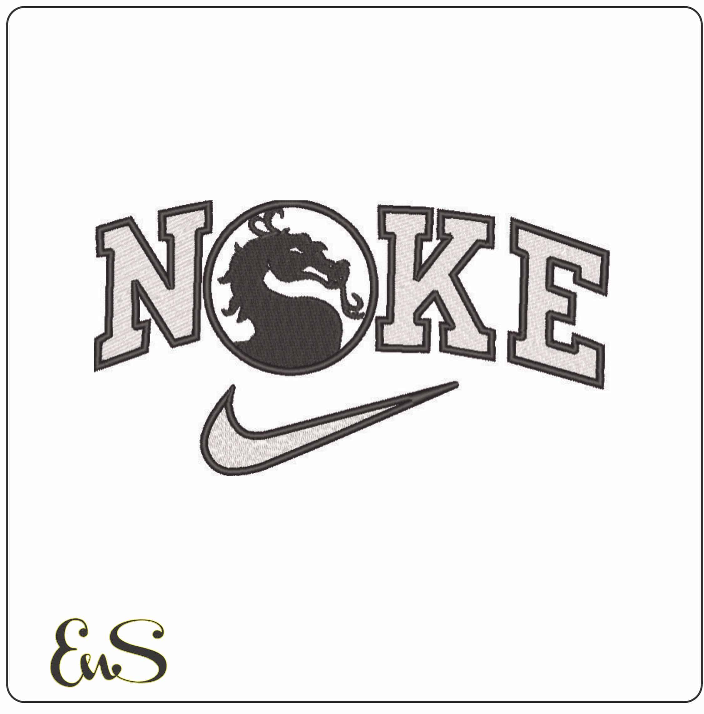 Nike Mortal Combat Logo-Elegant embroidery design file - instant download