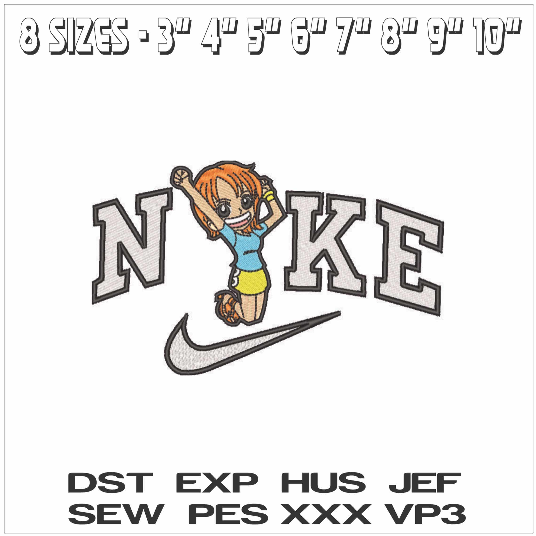 Nike Nami Cat Burglar - One Piece - Anime-Elegant embroidery design file - instant download — view 2