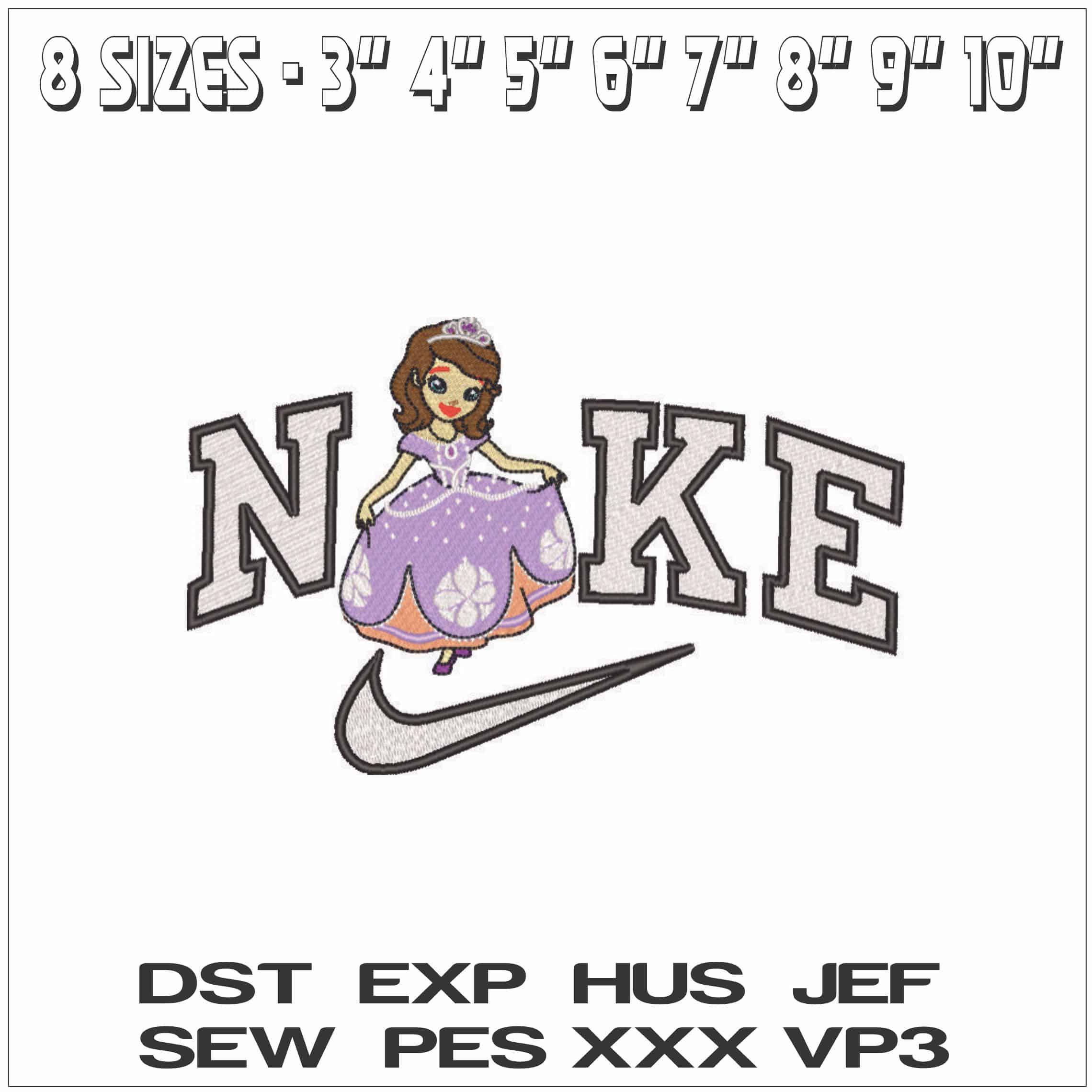 Nike Princess in a Ball Gown-Elegant embroidery design file - instant download — view 2