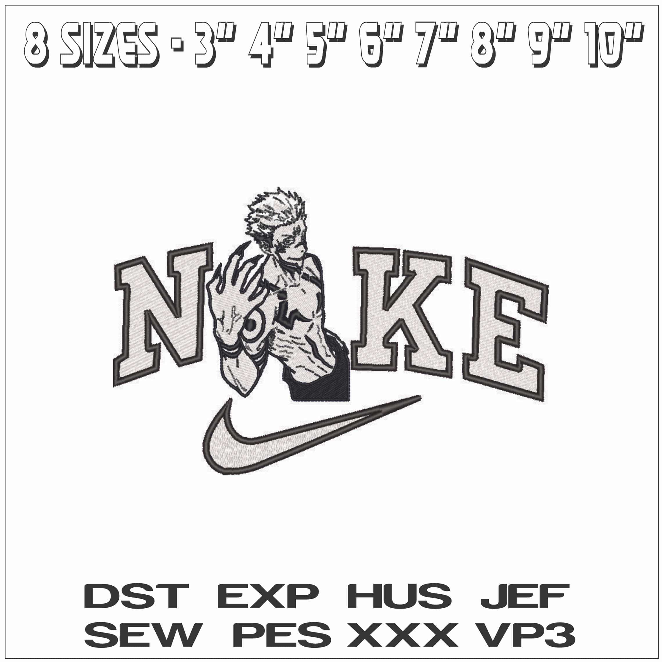 Nike Ryomen Sukuna - Jujutsu Kaisen - Anime-Elegant embroidery design file - instant download — view 2