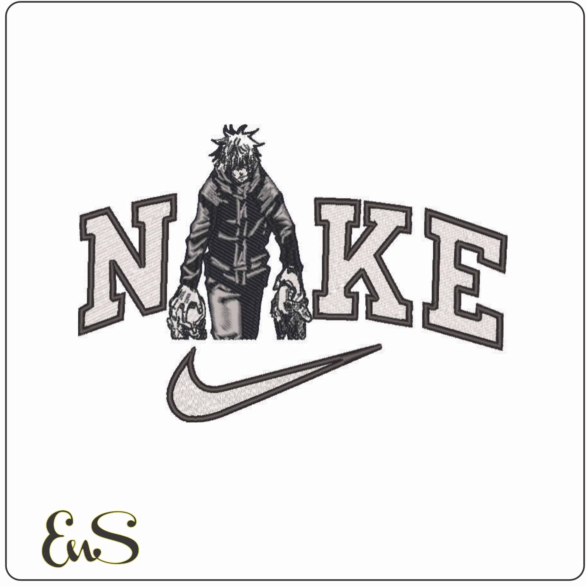 Nike Satoru Gojo with Heads - Jujutsu Kaisen - Anime-Elegant embroidery design file - instant download