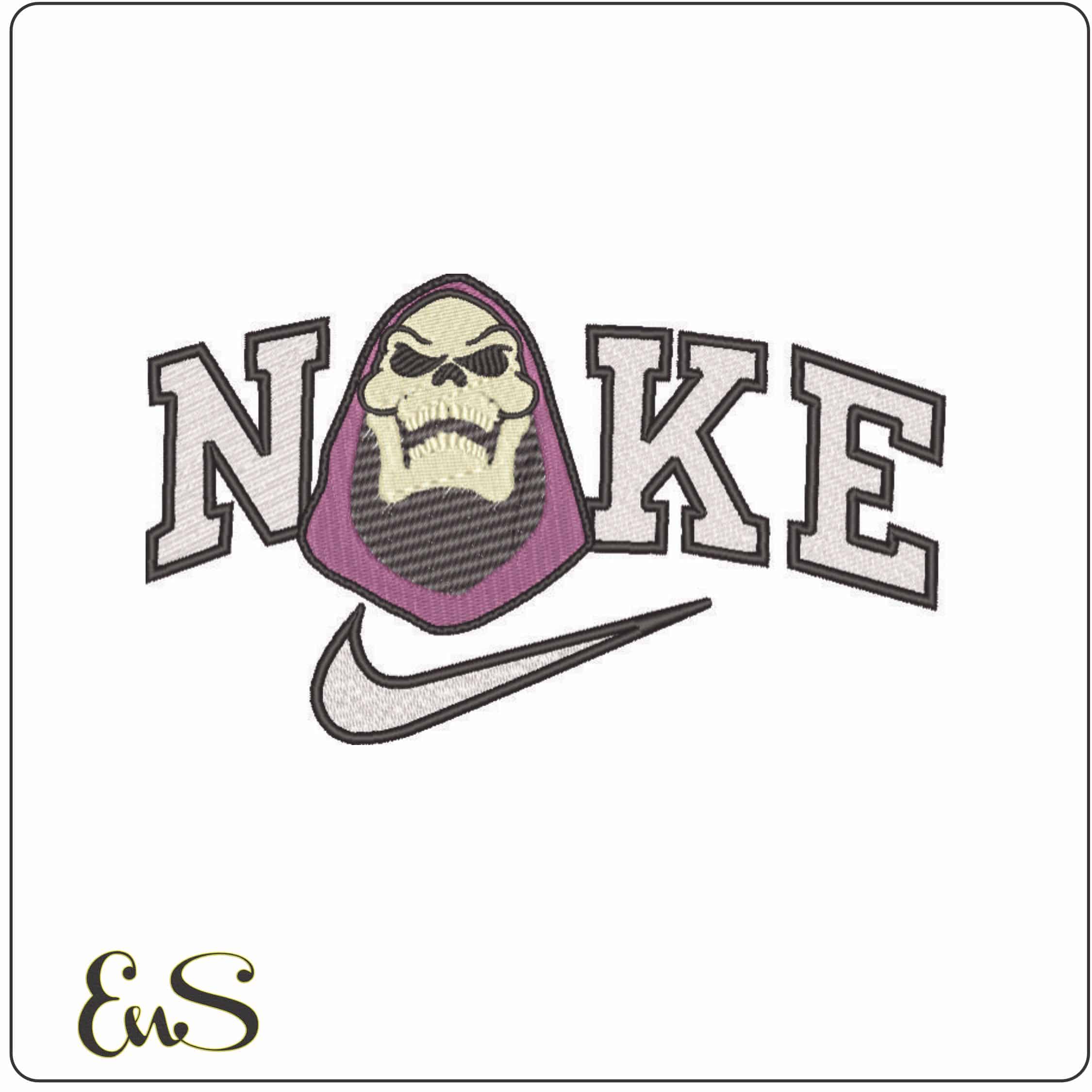 Nike Skeletor  - HE-Man Masters of the Universe - Cartoon-Elegant embroidery design file - instant download