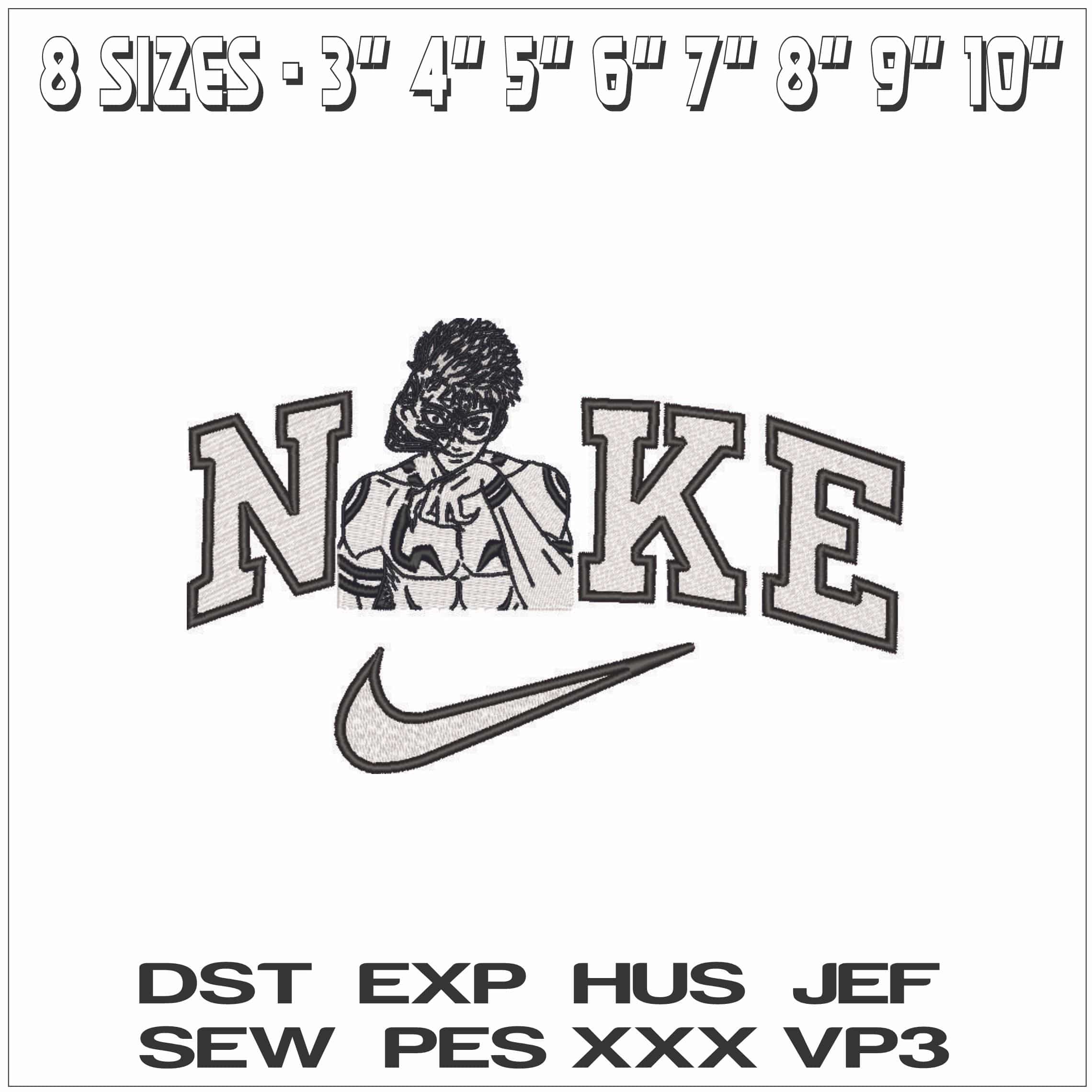Nike Sukuna Split Personality - Jujutsu Kaisen - Anime-Elegant embroidery design file - instant download — view 2