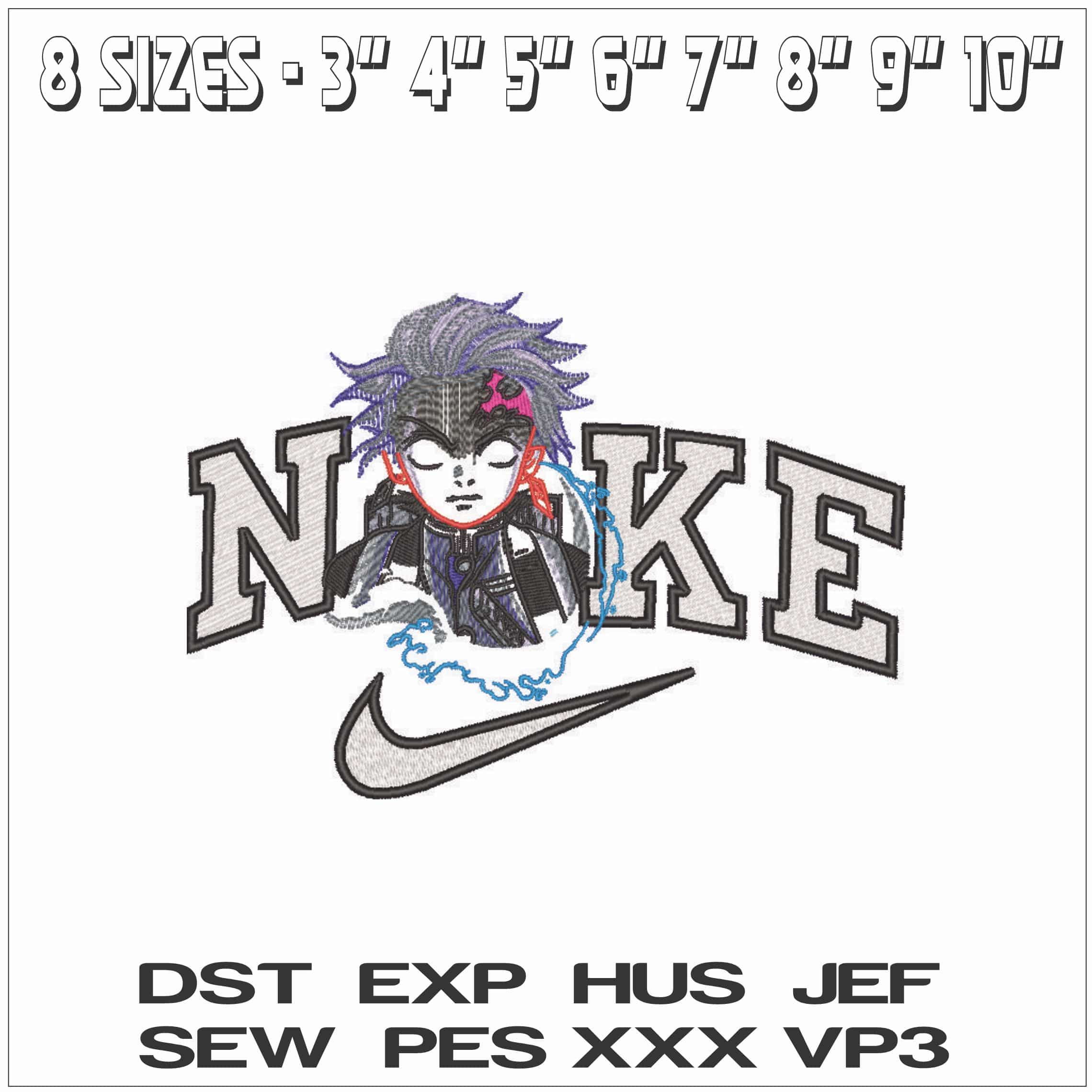 Nike Tanjiro line art - Demon Slayer - Anime-Elegant embroidery design file - instant download — view 2