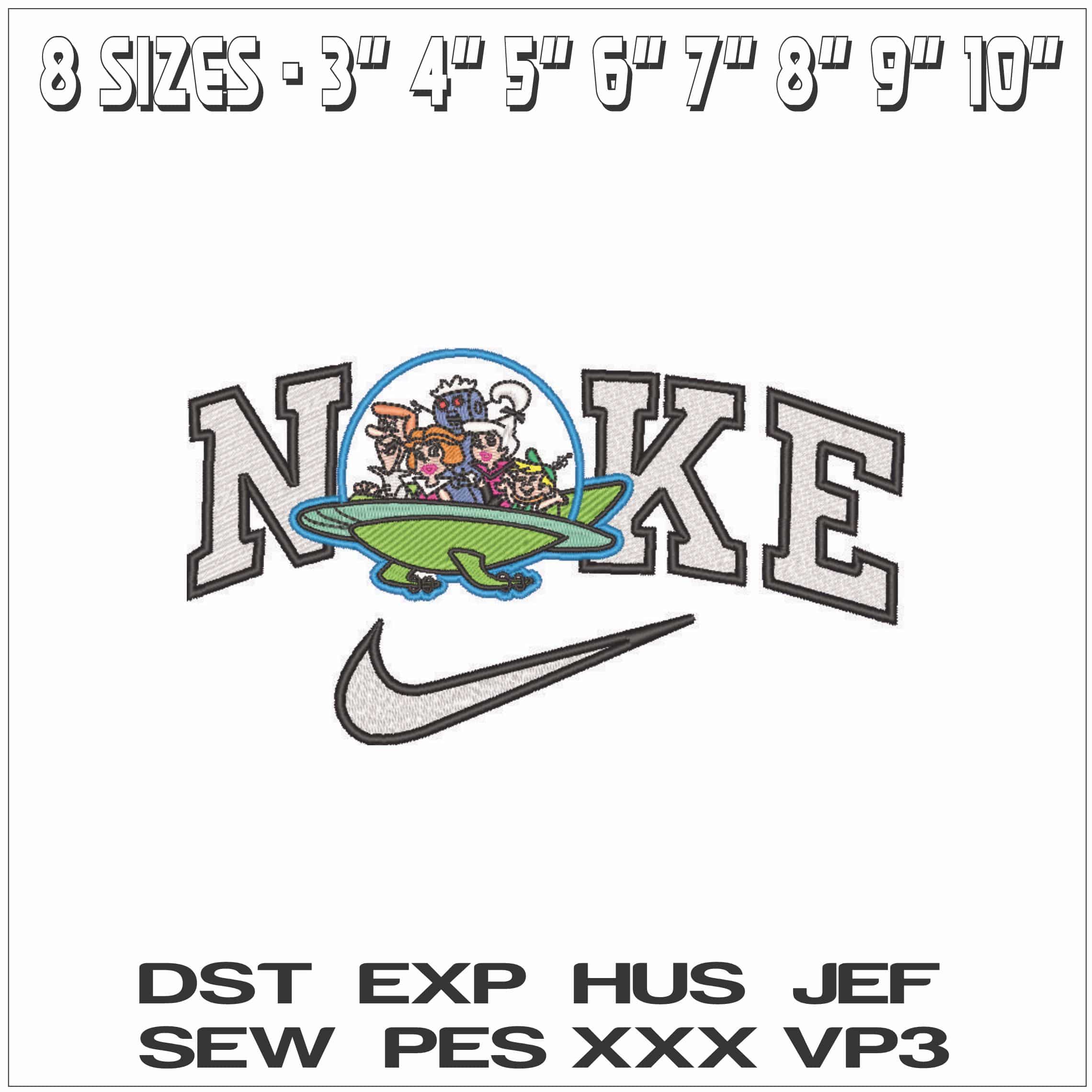 Nike The Jetsons - Cartoon-Elegant embroidery design file - instant download — view 2