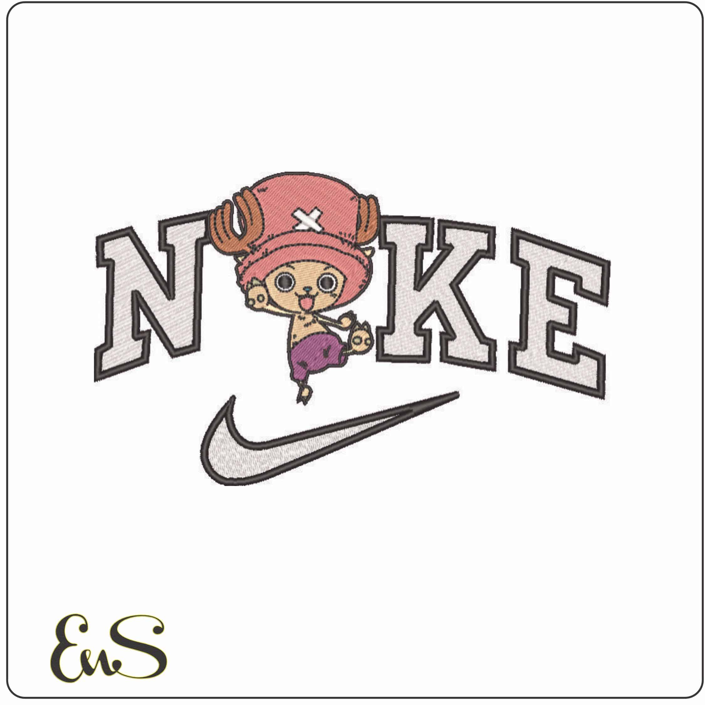Nike Tony Chopper - One Piece  - Anime-Elegant embroidery design file - instant download