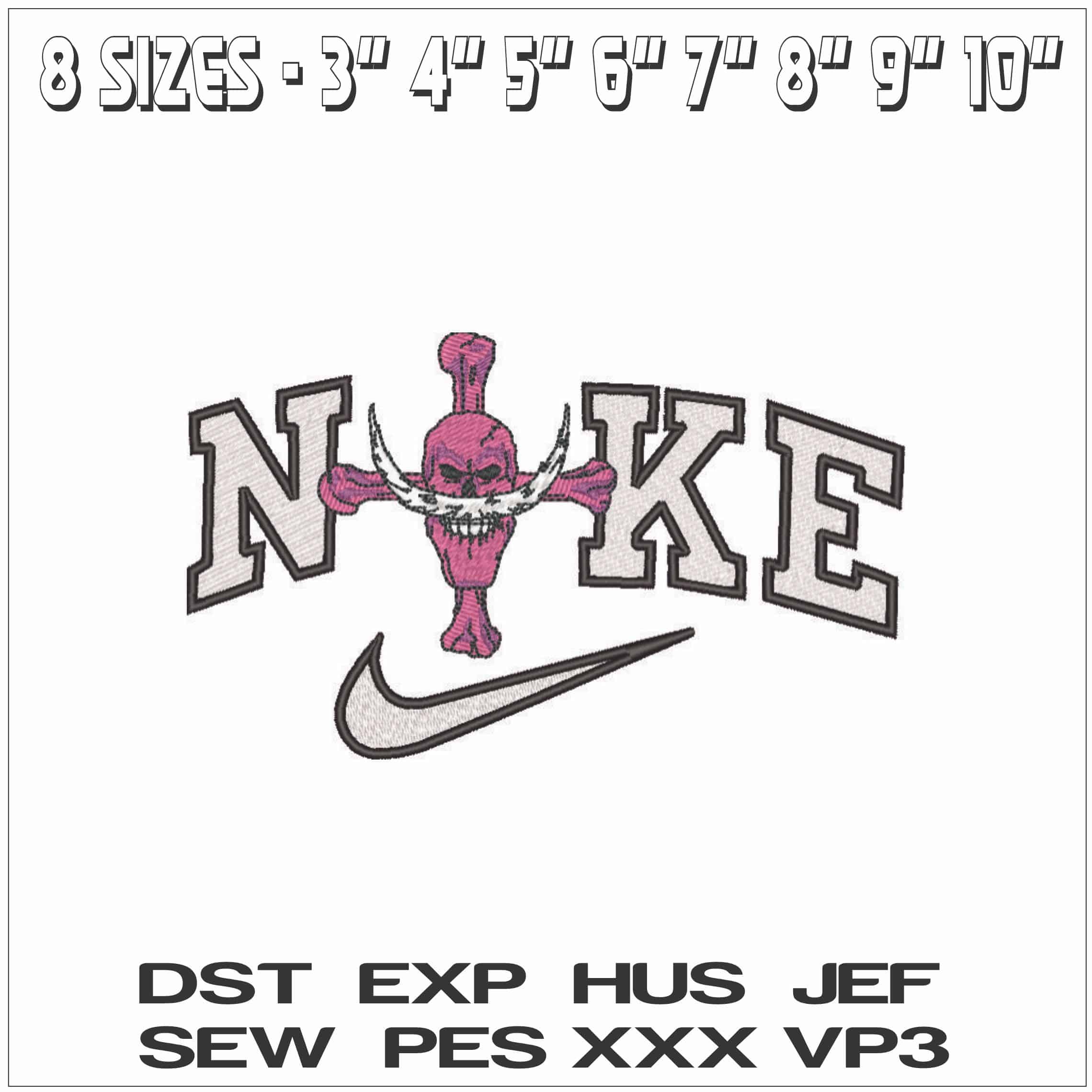 Nike Whitebeard Pirates Flag - One Piece - Anime-Elegant embroidery design file - instant download — view 2