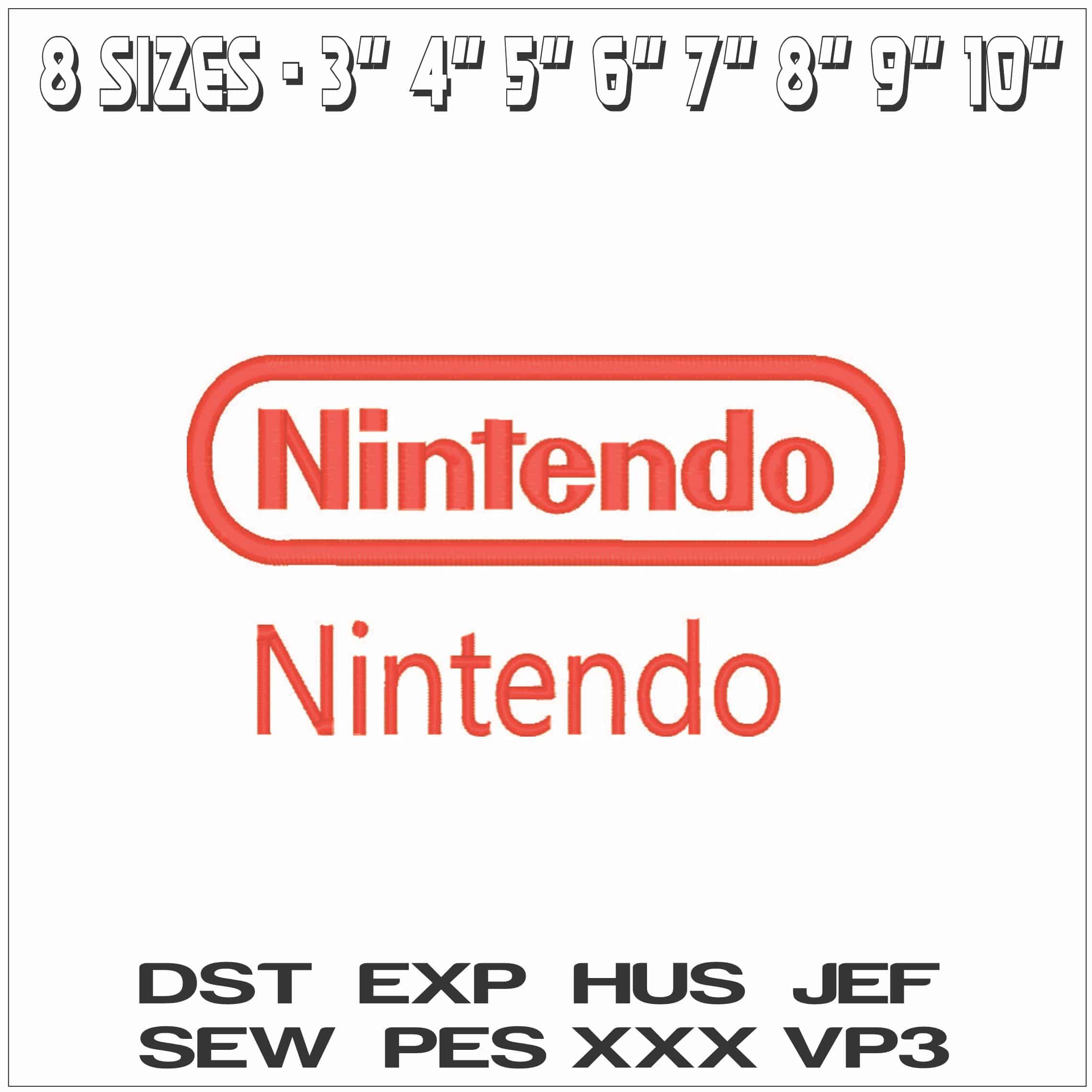 Nintendo Logo-Elegant embroidery design file - instant download — view 2
