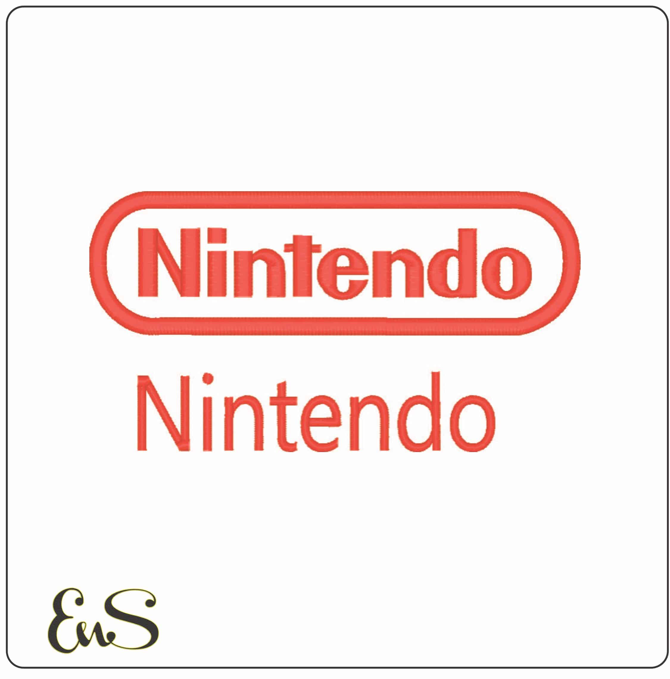 Nintendo Logo-Elegant embroidery design file - instant download