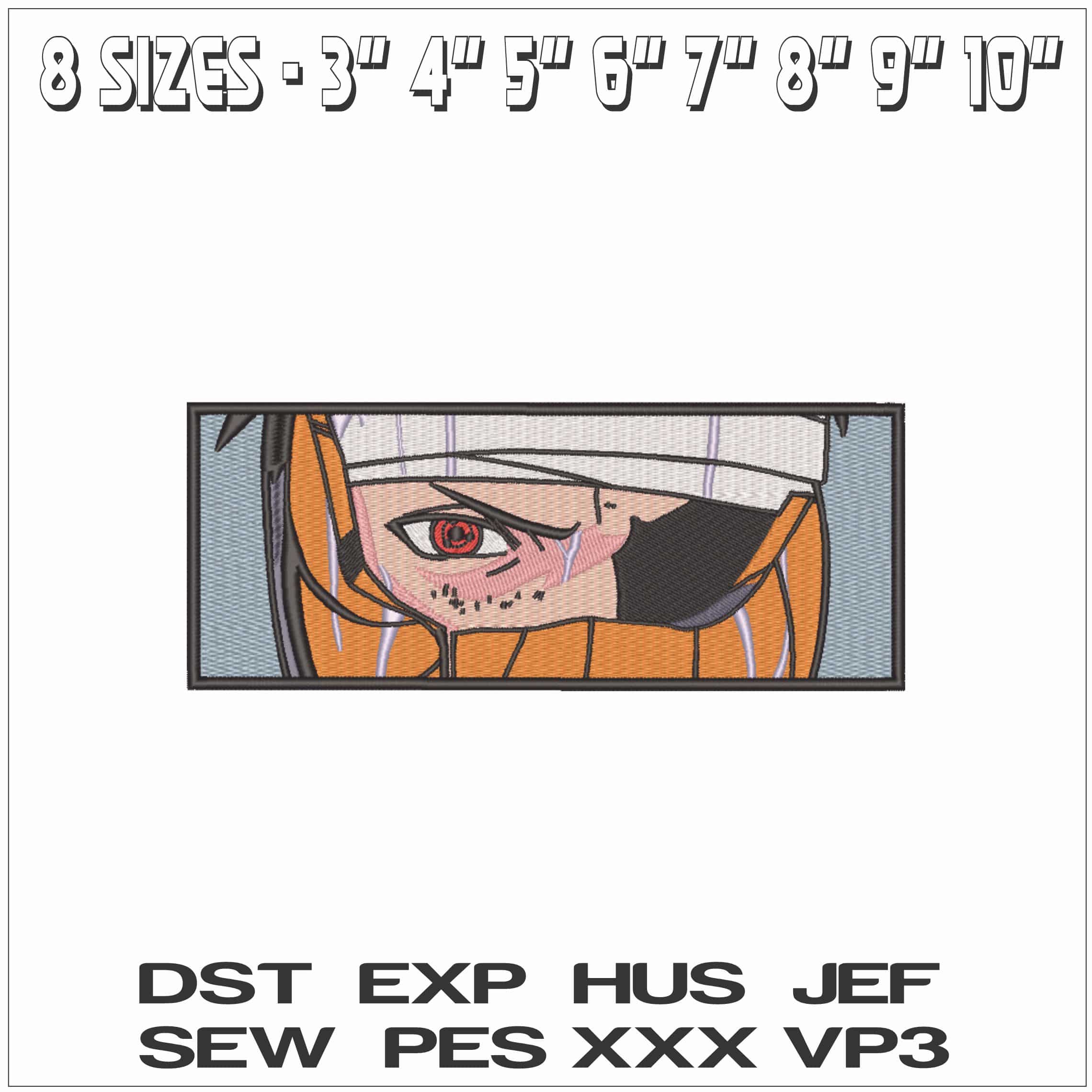 Obito Uchiha Eye - Naruto - Anime-Elegant embroidery design file - instant download — view 2