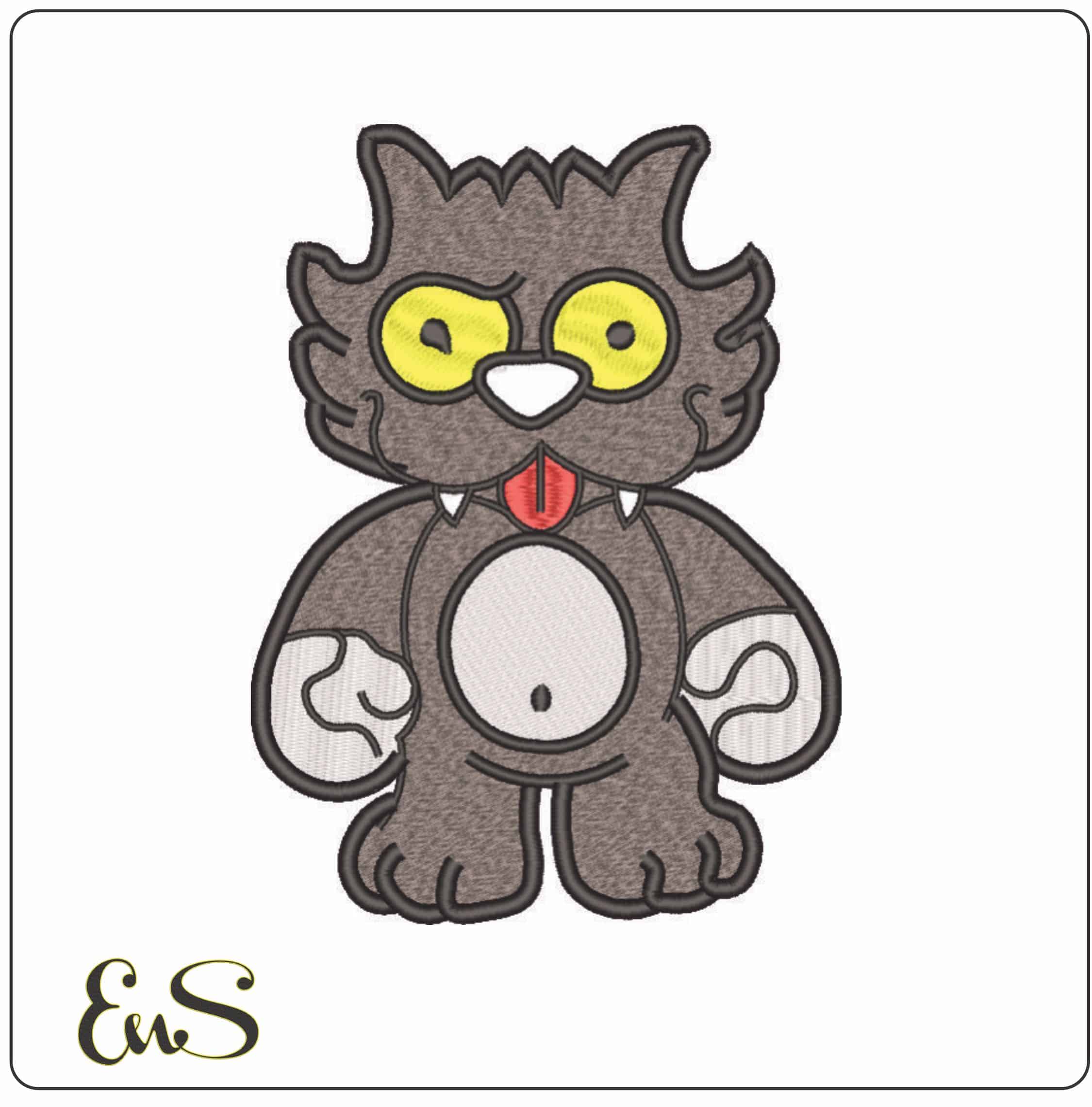 Scratchy - Itchy and Scratchy - The Simpsons-Elegant embroidery design file - instant download