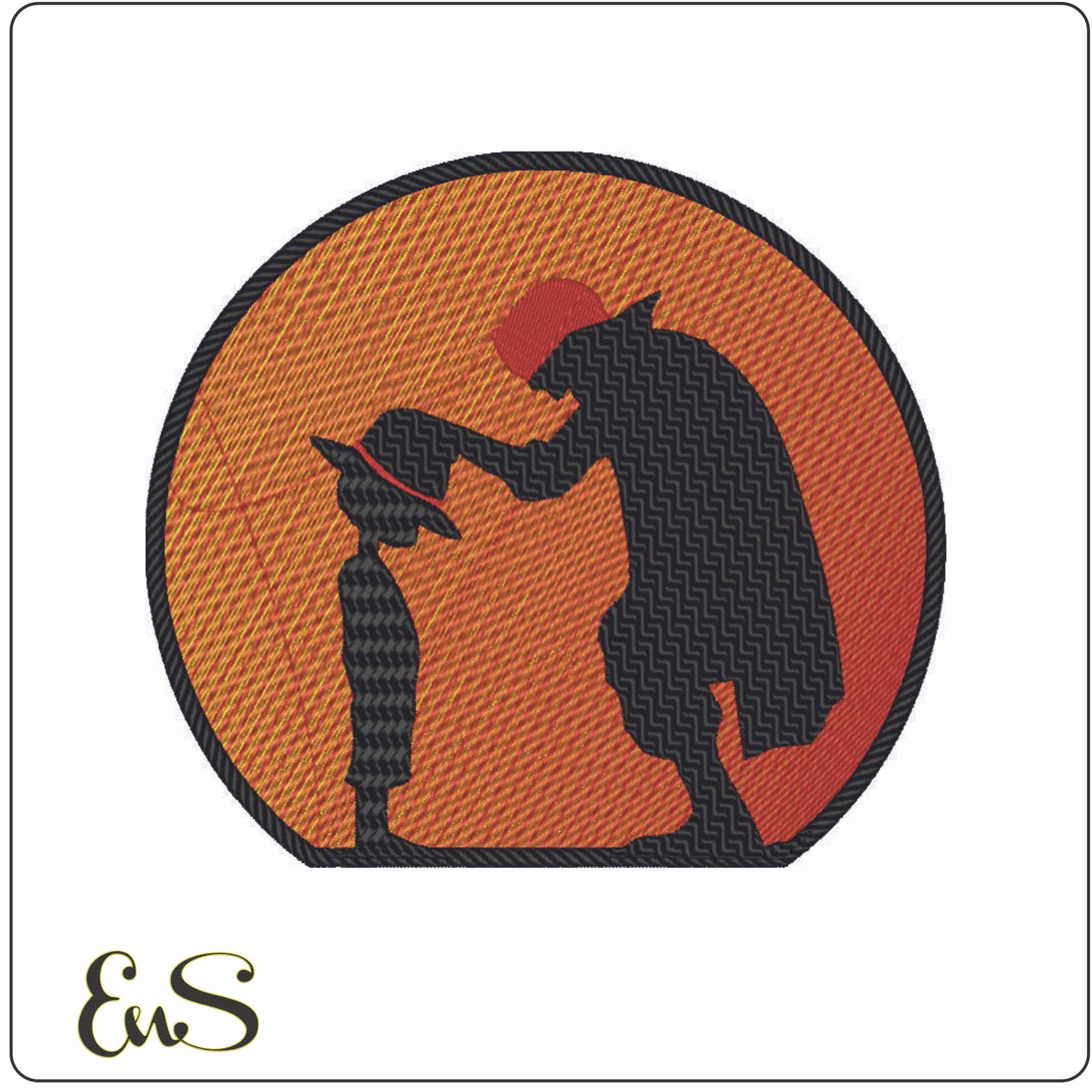 Silhouette Shanks and Monkey D Luffy - Anime-Elegant embroidery design file - instant download