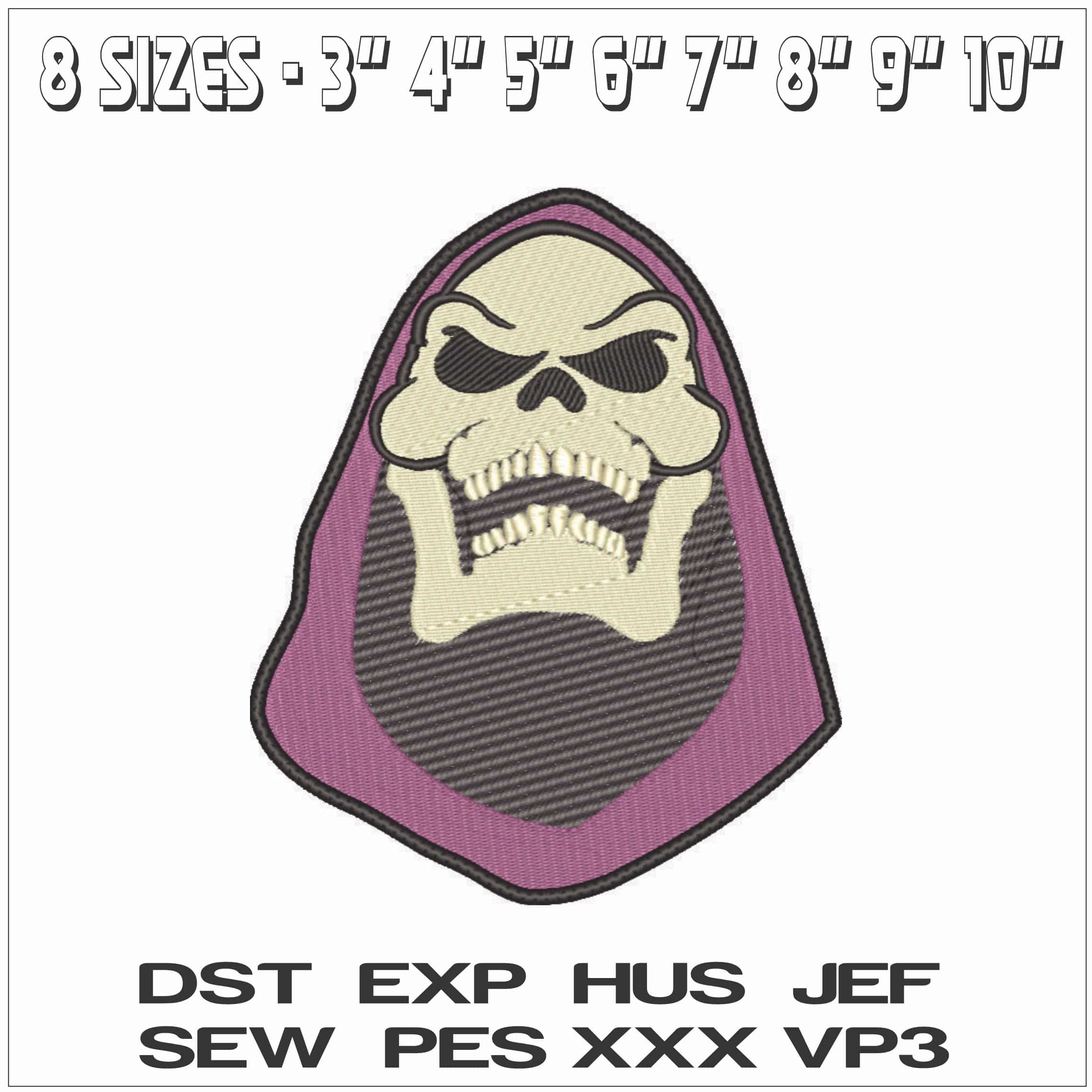 Skeletor  - HE-Man Masters of the Universe - Cartoon-Elegant embroidery design file - instant download — view 2