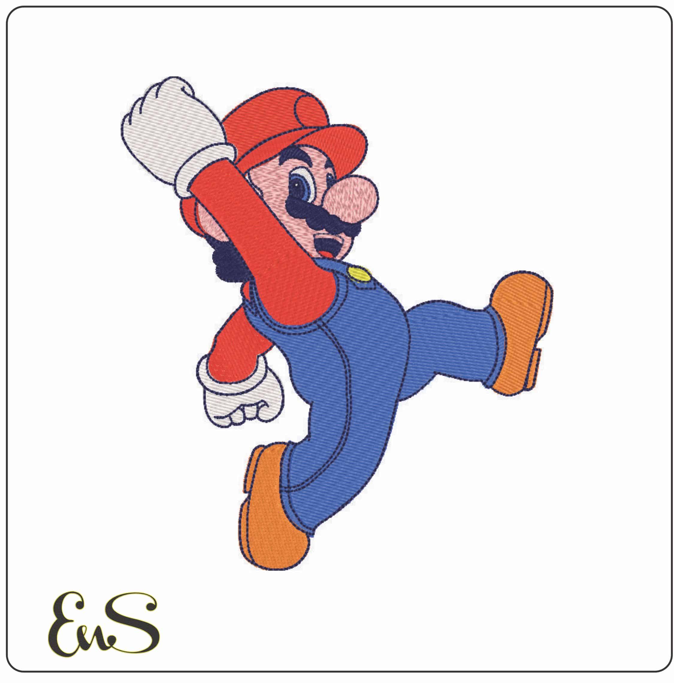 Super Mario RUNNING-Elegant embroidery design file - instant download