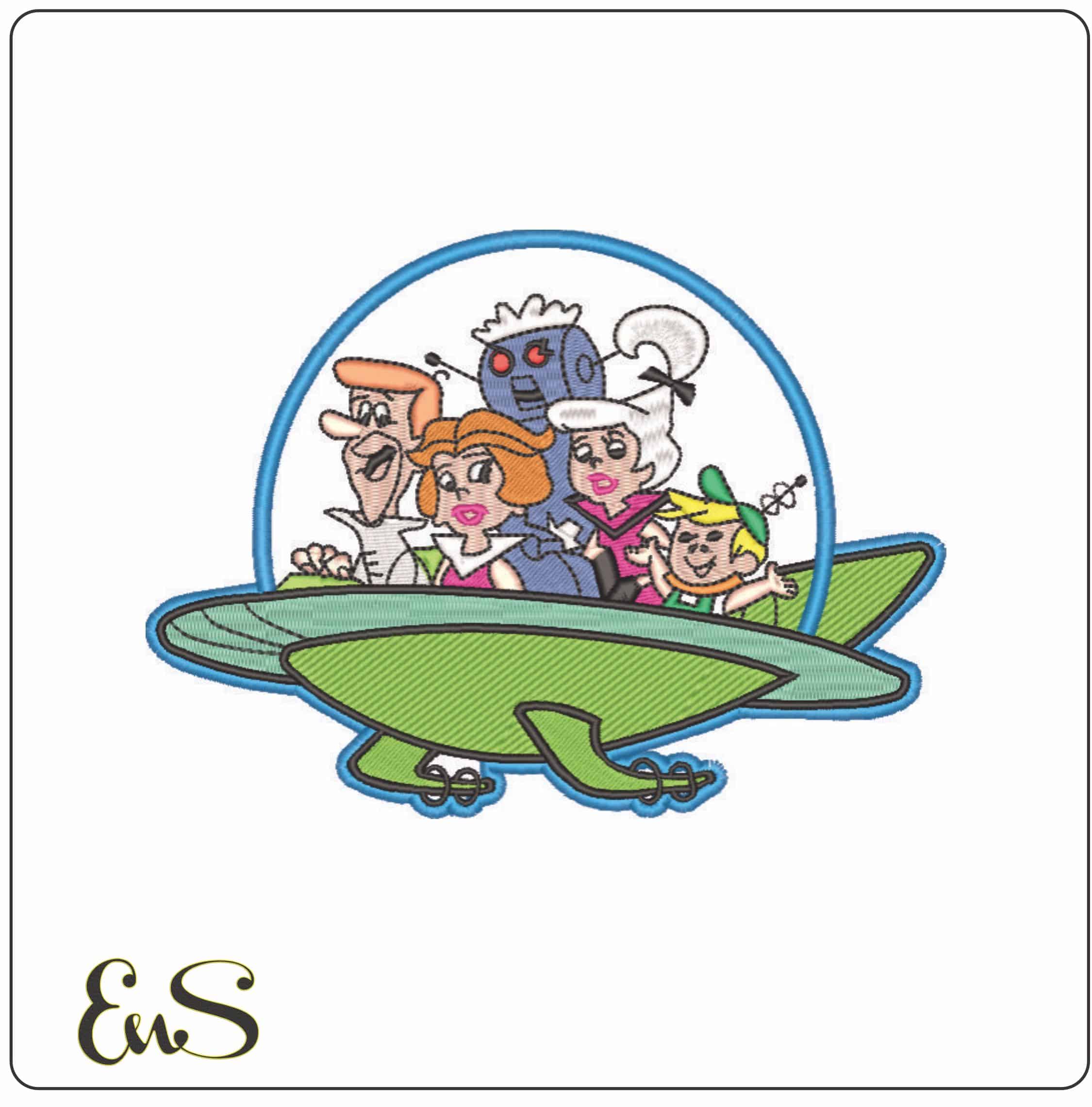 The Jetsons - Cartoon-Elegant embroidery design file - instant download