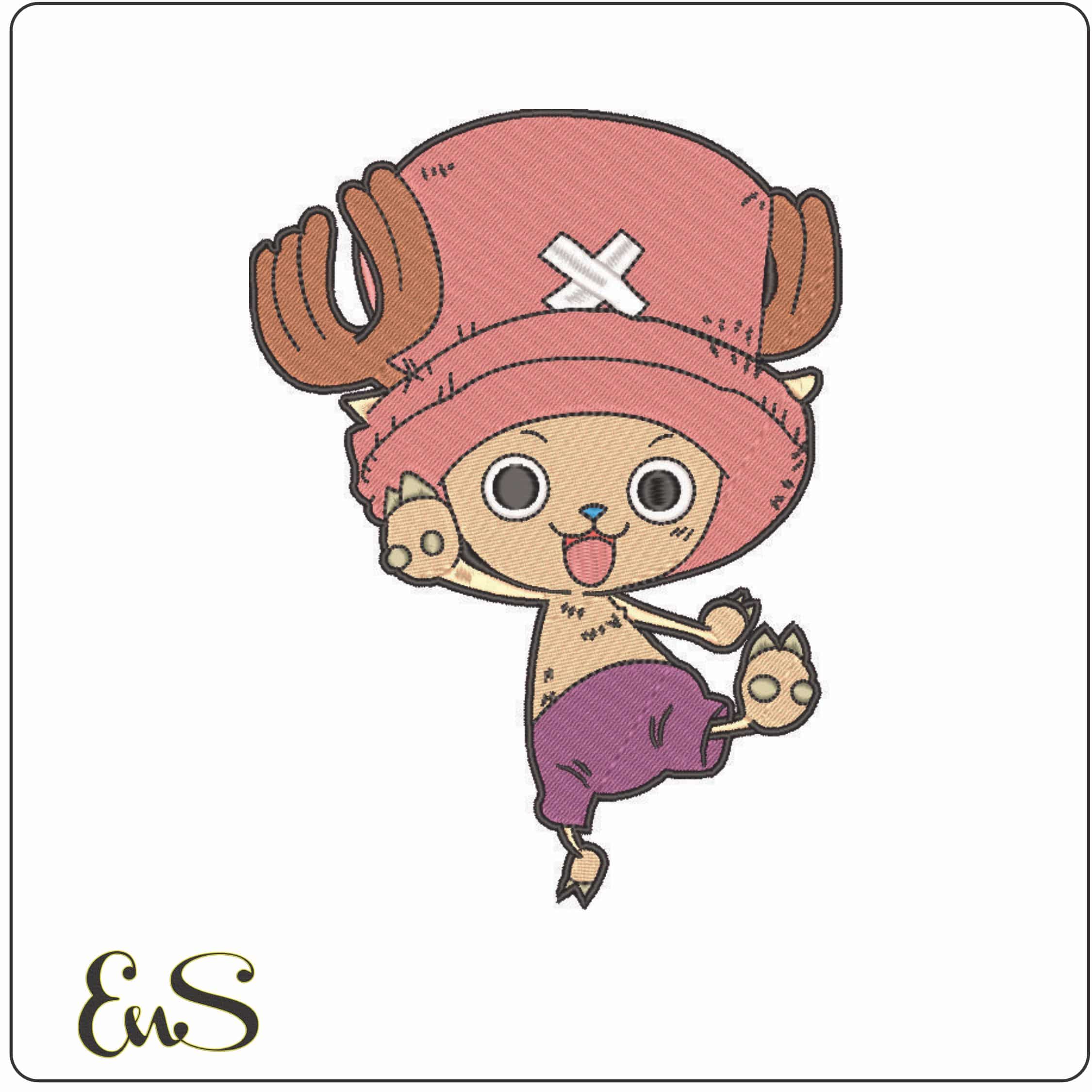 Tony Chopper - One Piece  - Anime-Elegant embroidery design file - instant download