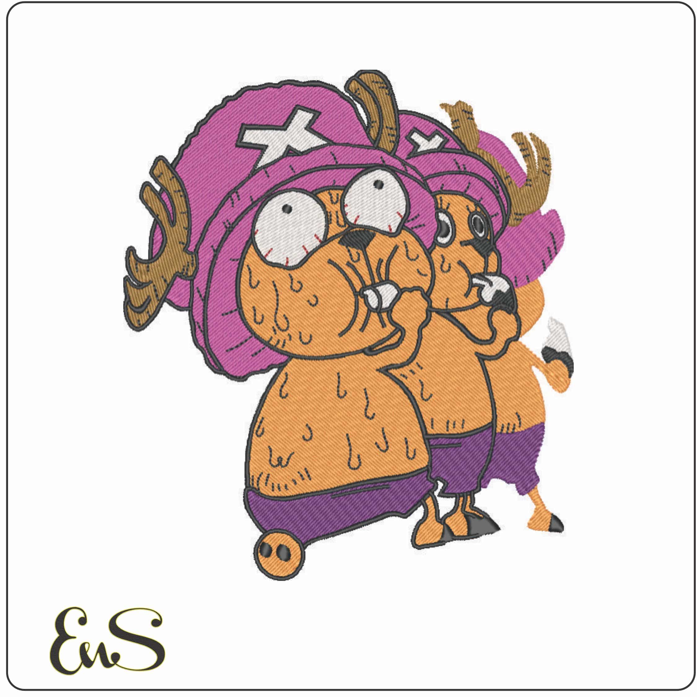 Tony Tony Chopper - One Piece  - Anime-Elegant embroidery design file - instant download