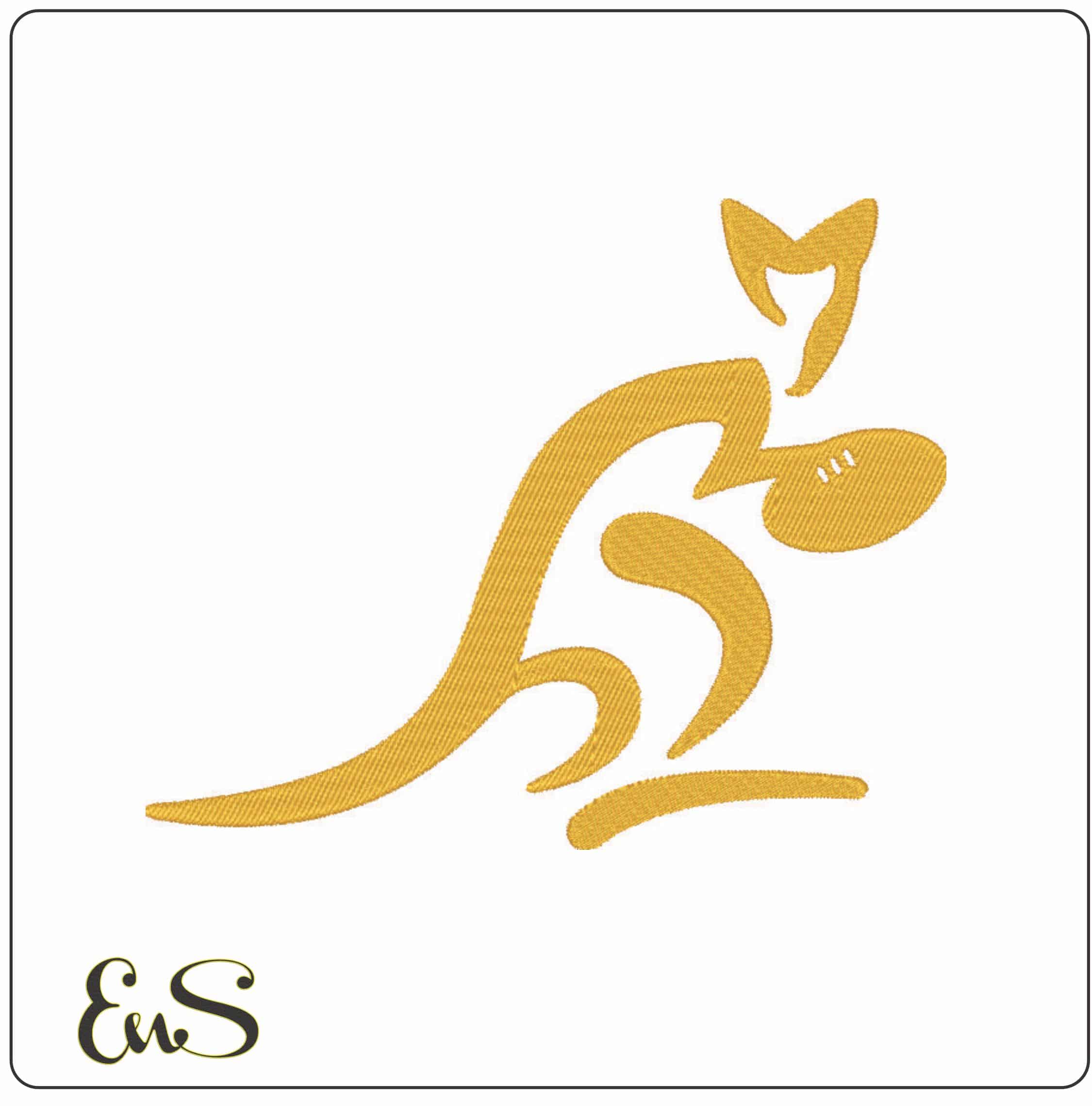 Wallabies Rugby-Elegant embroidery design file - instant download