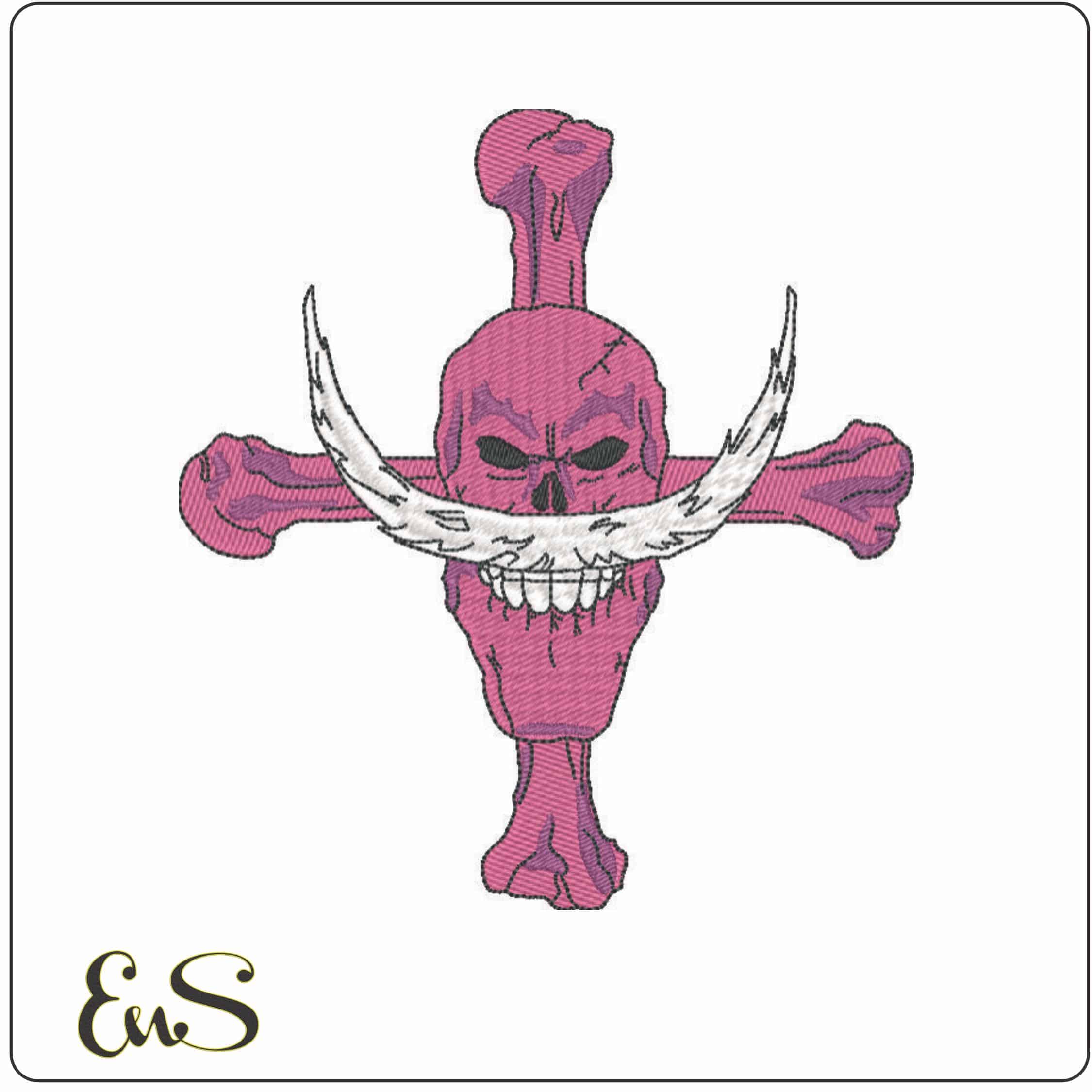 Whitebeard Pirates Flag - One Piece - Anime-Elegant embroidery design file - instant download