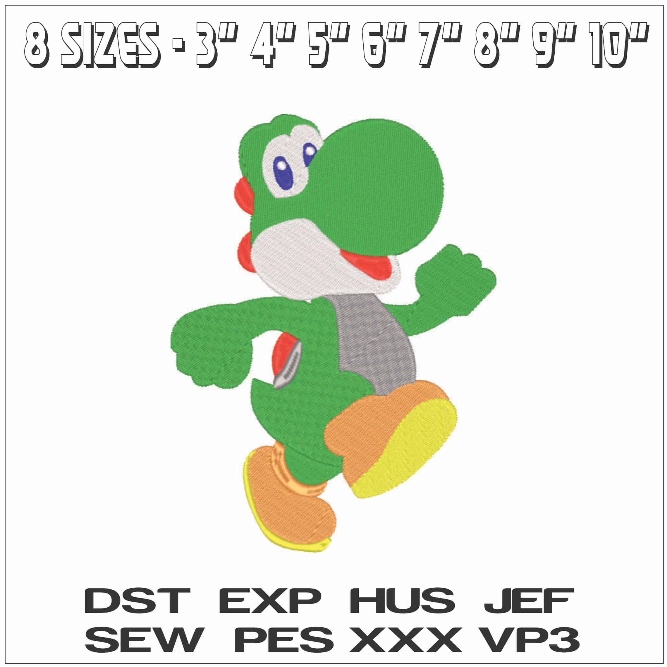 Yoshi - Super Mario-Elegant embroidery design file - instant download — view 2