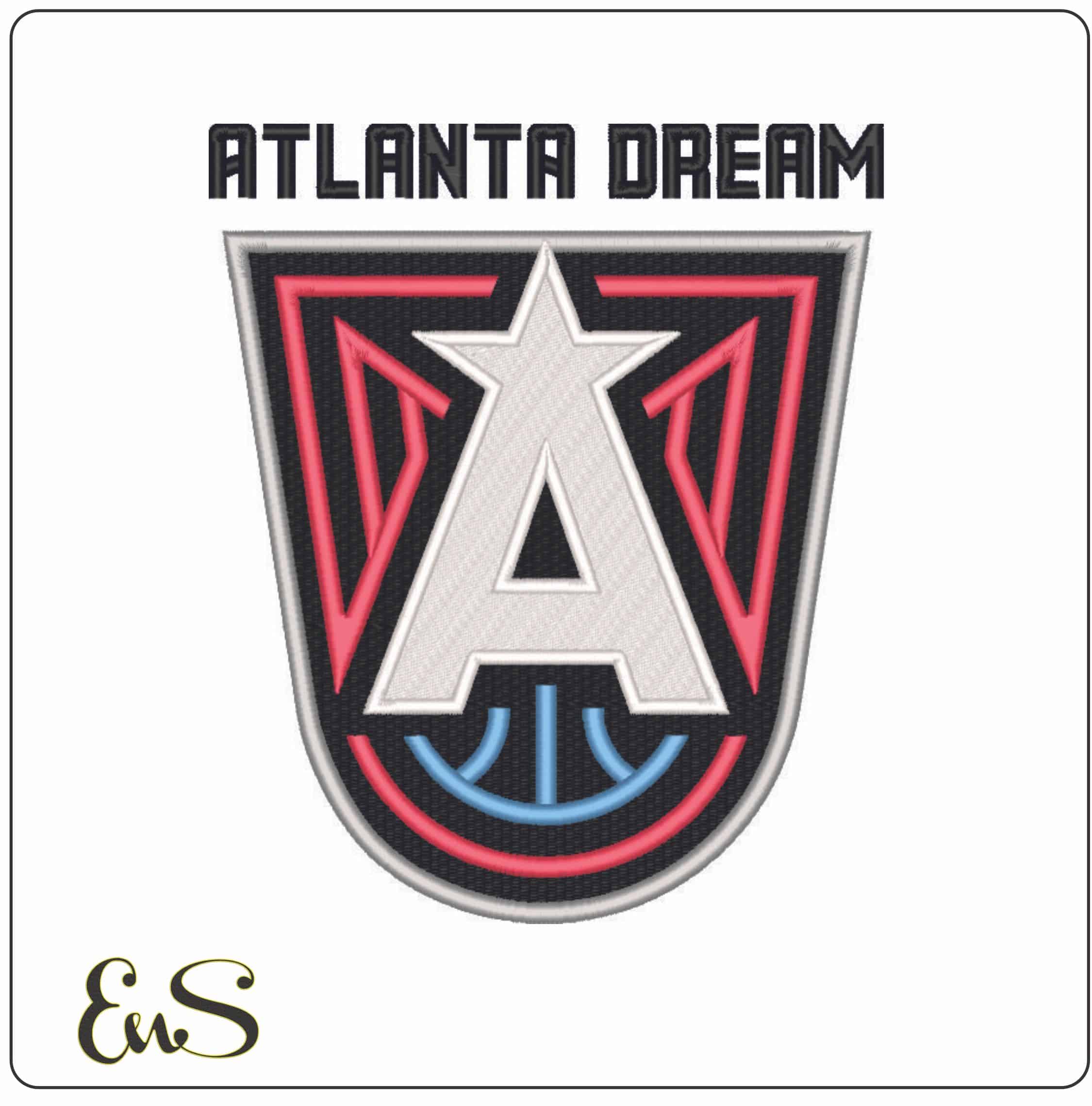 Atlanta Dreams 2022 - WNBA-Elegant embroidery design file - instant download