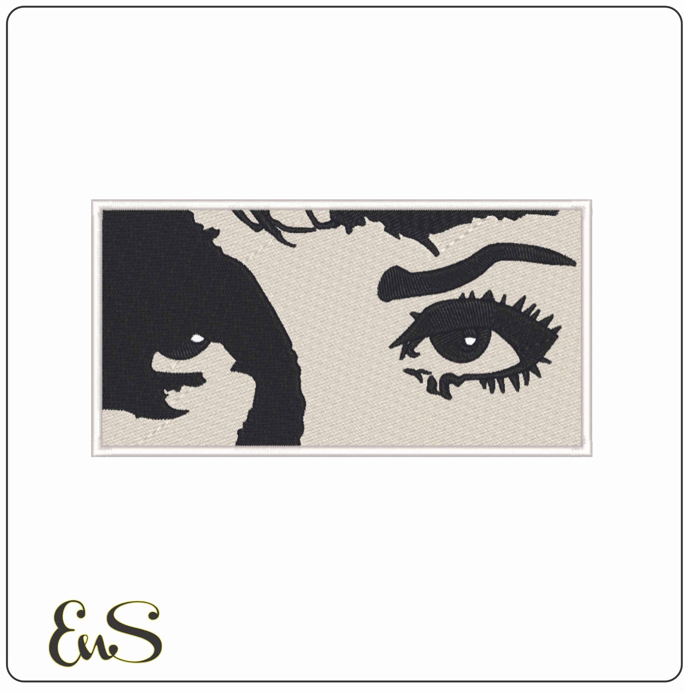 Audrey Hepburn Eyes in Frame-Elegant embroidery design file - instant download