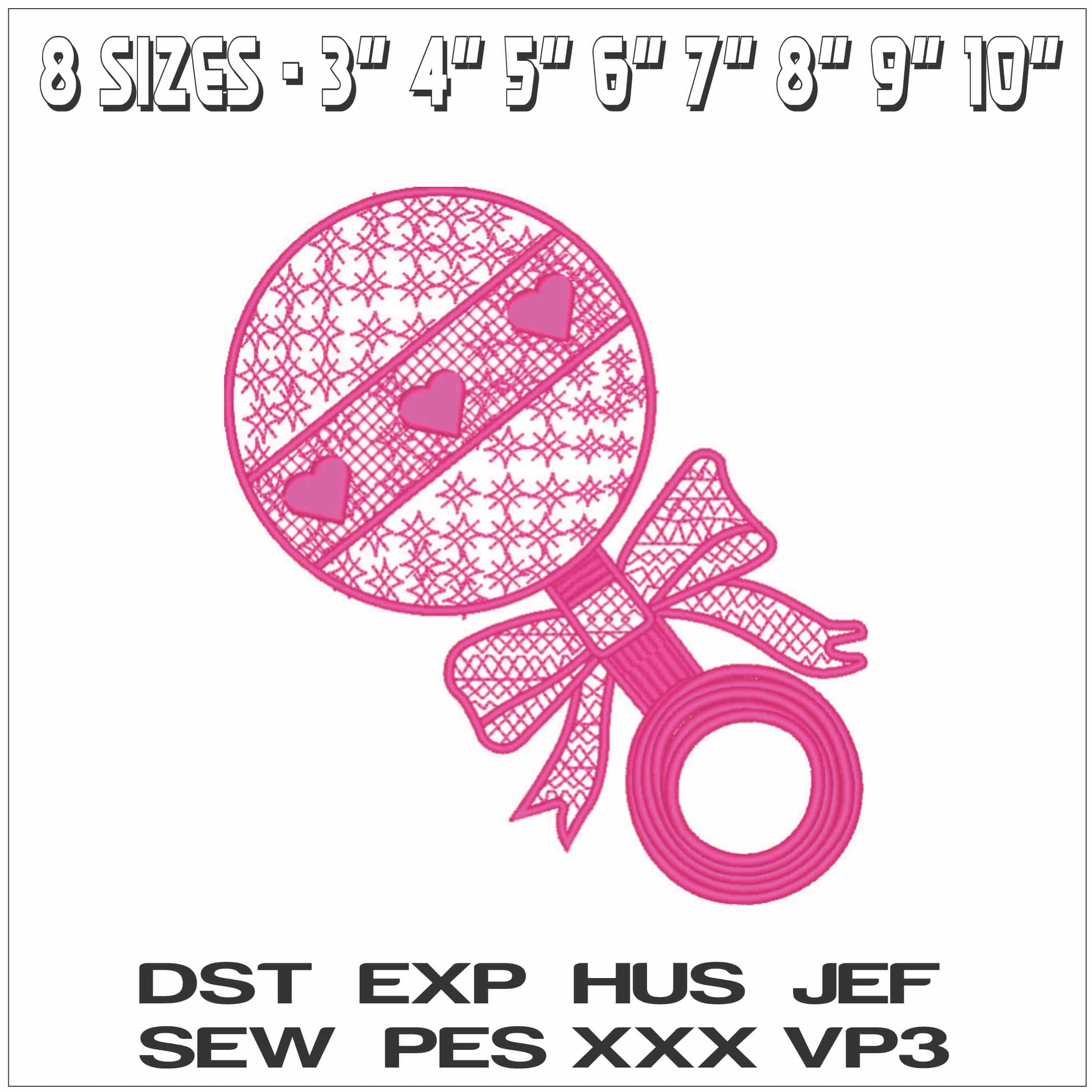 Baby Girl-Elegant embroidery design file - instant download — view 2