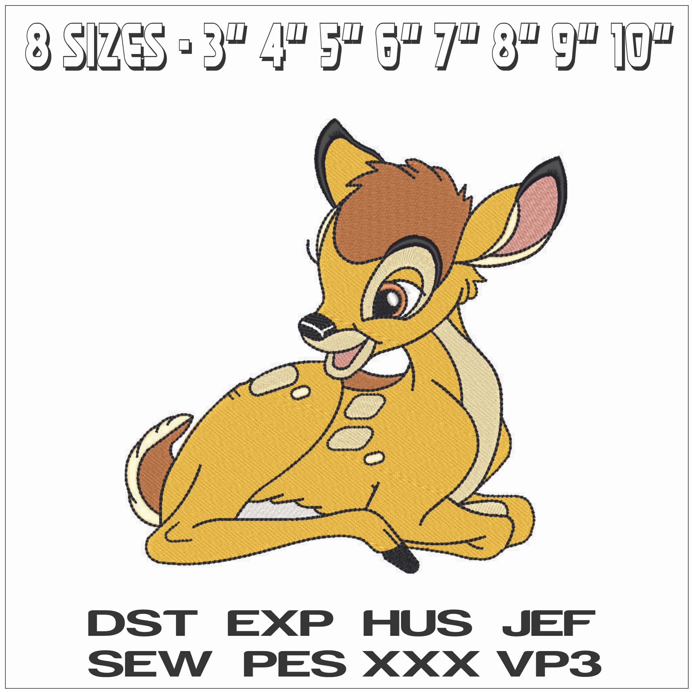 Bambi-Elegant embroidery design file - instant download — view 2