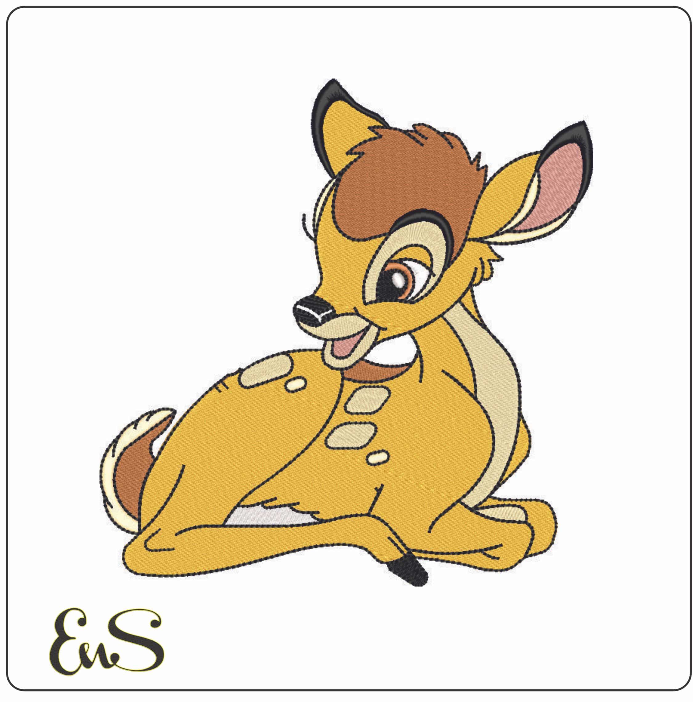 Bambi-Elegant embroidery design file - instant download