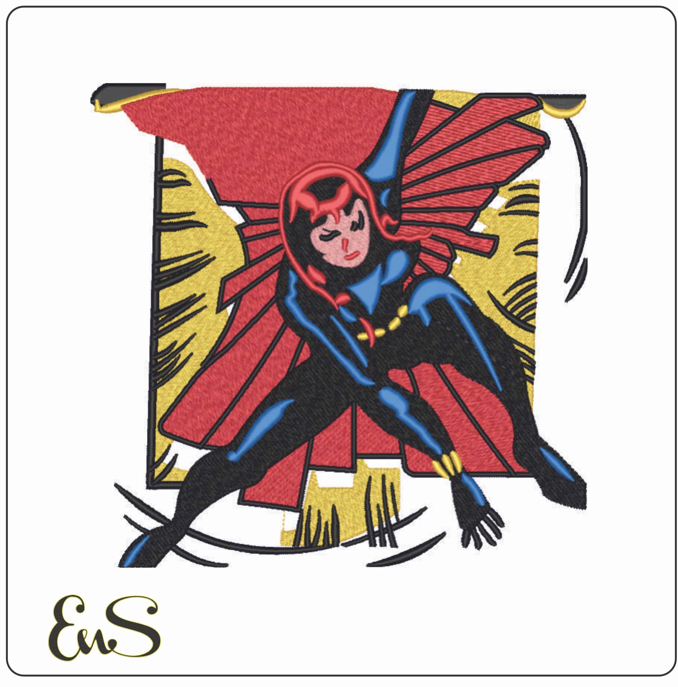 Black Widow Natasha Romanoff - Marvel Comics-Elegant embroidery design file - instant download
