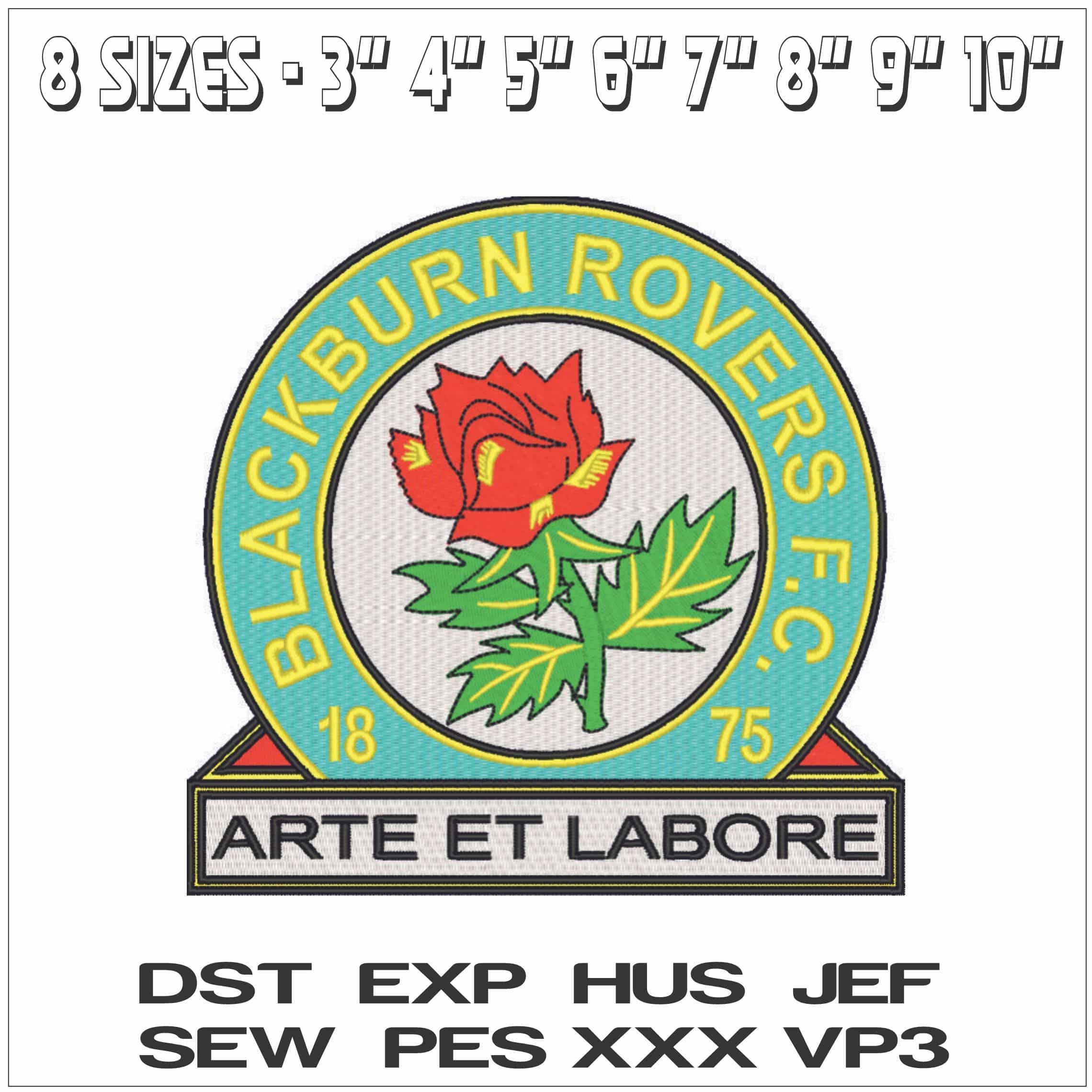 Blackburn Rovers-Elegant embroidery design file - instant download — view 2