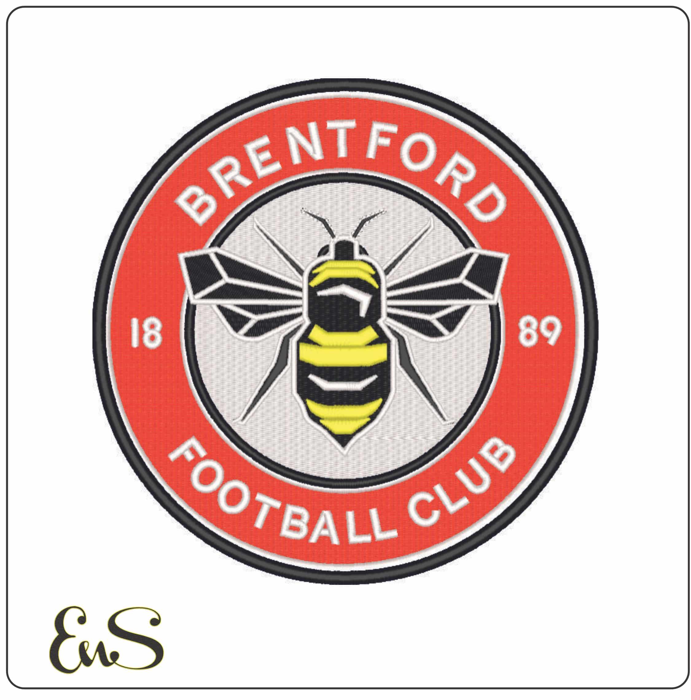 Brentford Football Club-Elegant embroidery design file - instant download