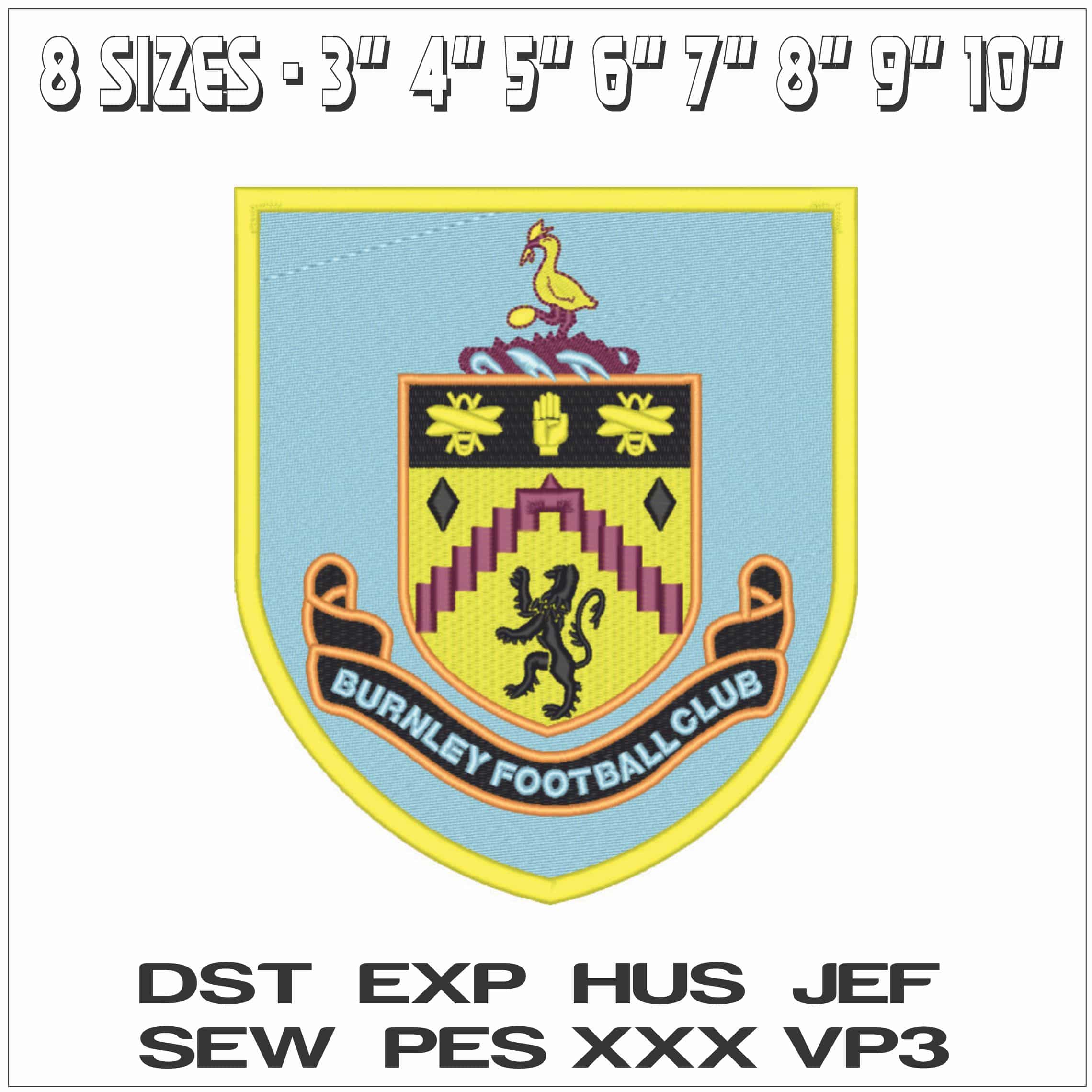 Burnley Football Club-Elegant embroidery design file - instant download — view 2