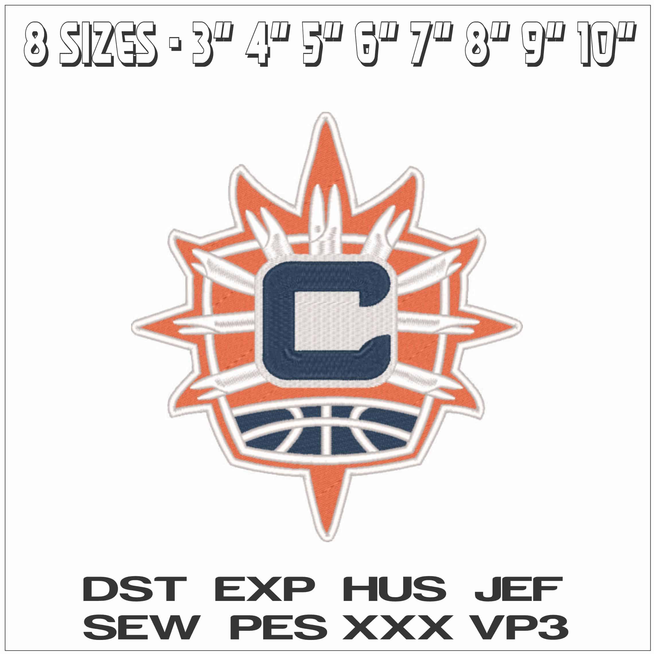 Connecticut Sun 2021 - WNBA-Elegant embroidery design file - instant download — view 2
