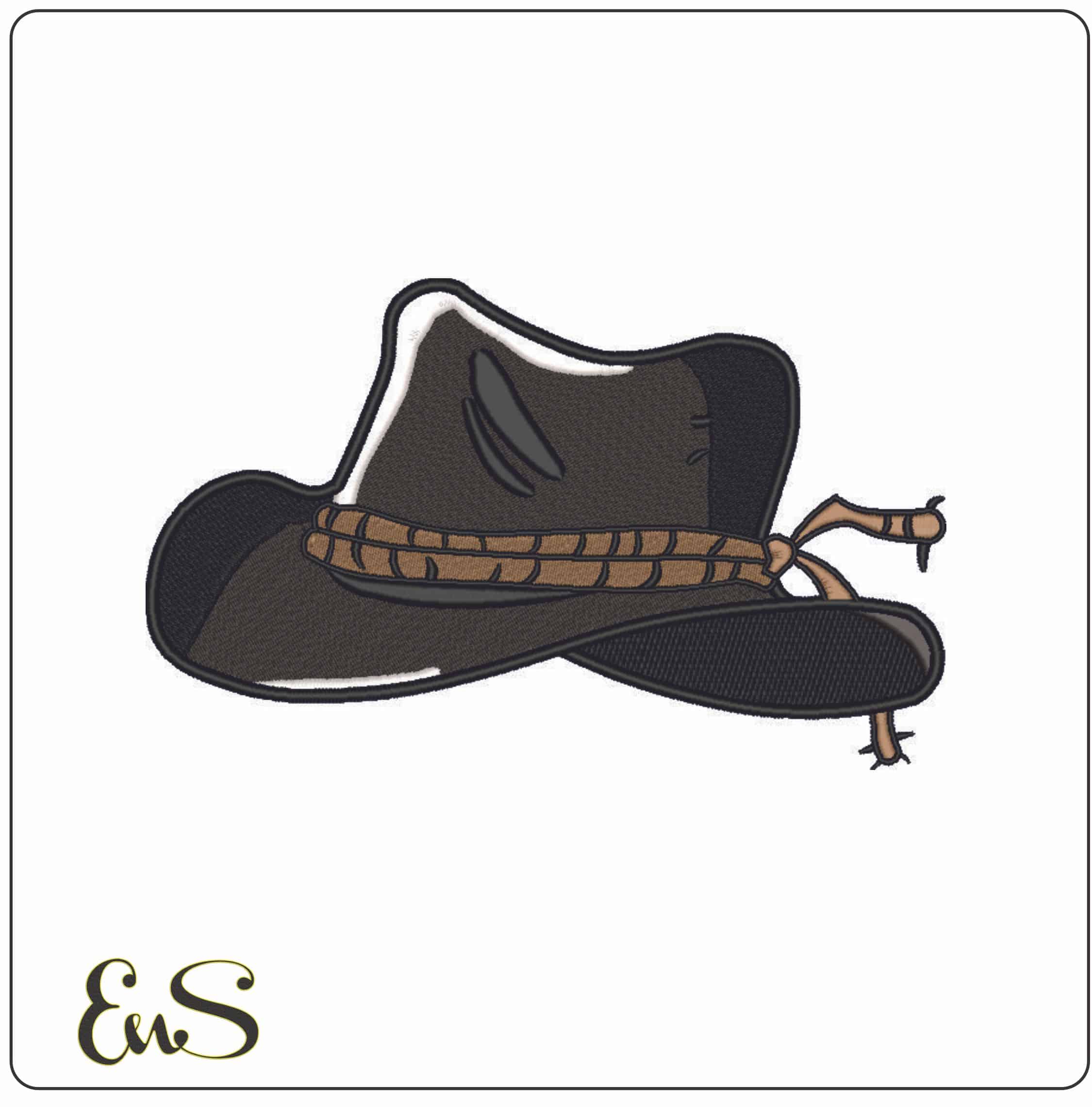 Cowboy Stetson Hat-Elegant embroidery design file - instant download