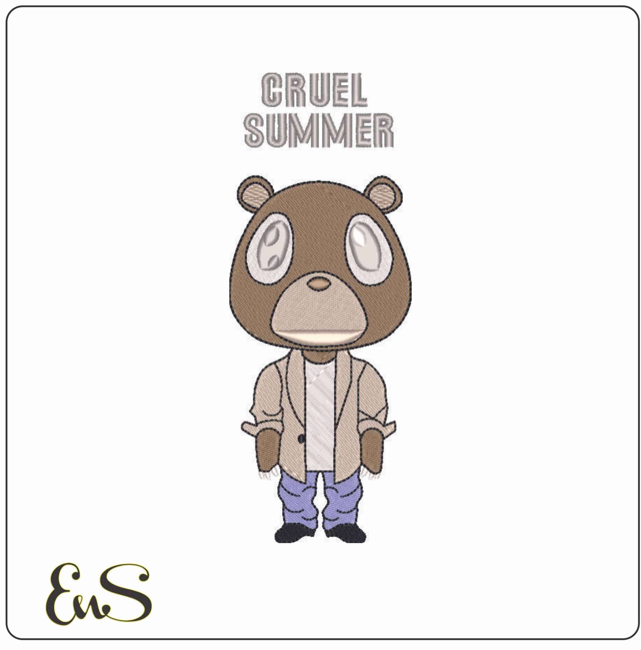Cruel Summer - Kanye West Yeeze Designs-Elegant embroidery design file - instant download